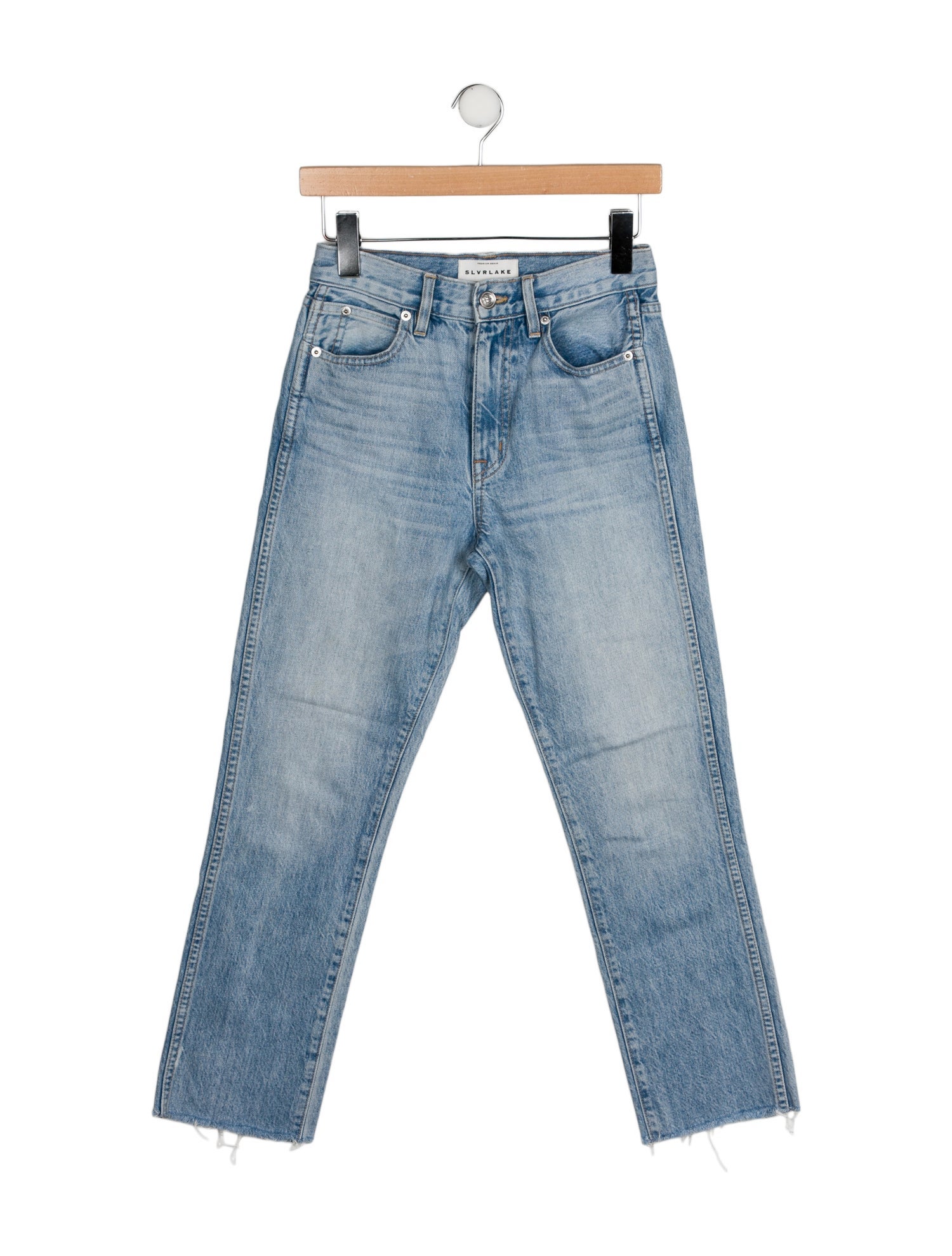 SLVRLAKE Mid-Rise Straight Leg Jeans