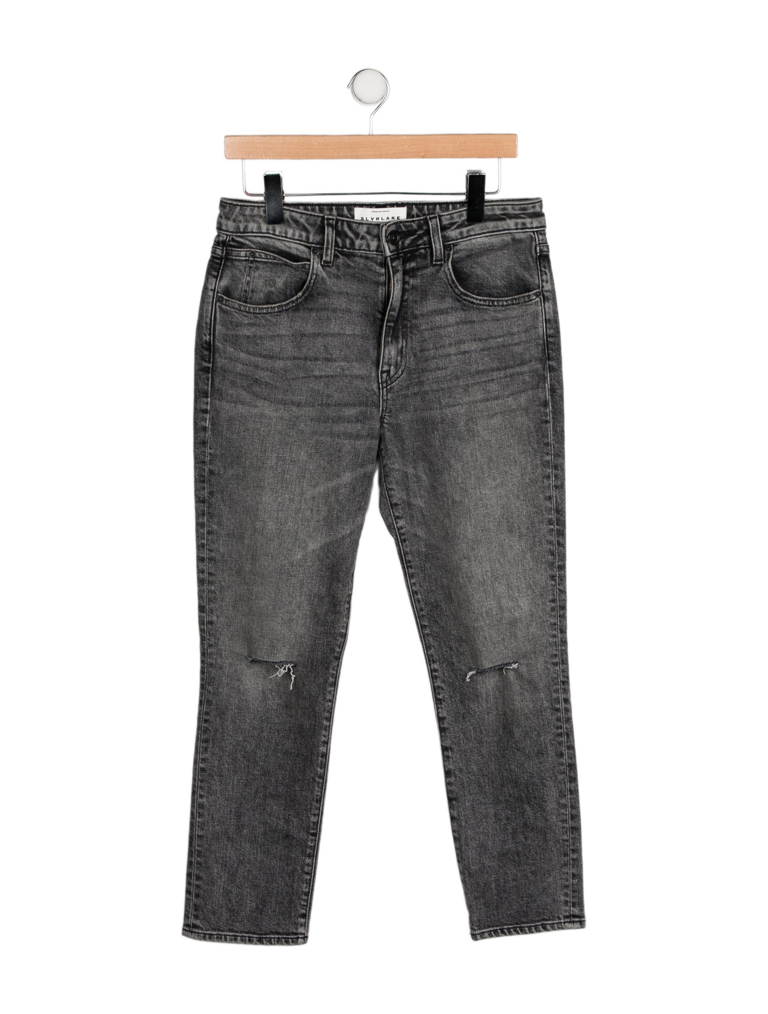 SLVRLAKE Mid-Rise Straight Leg Jeans