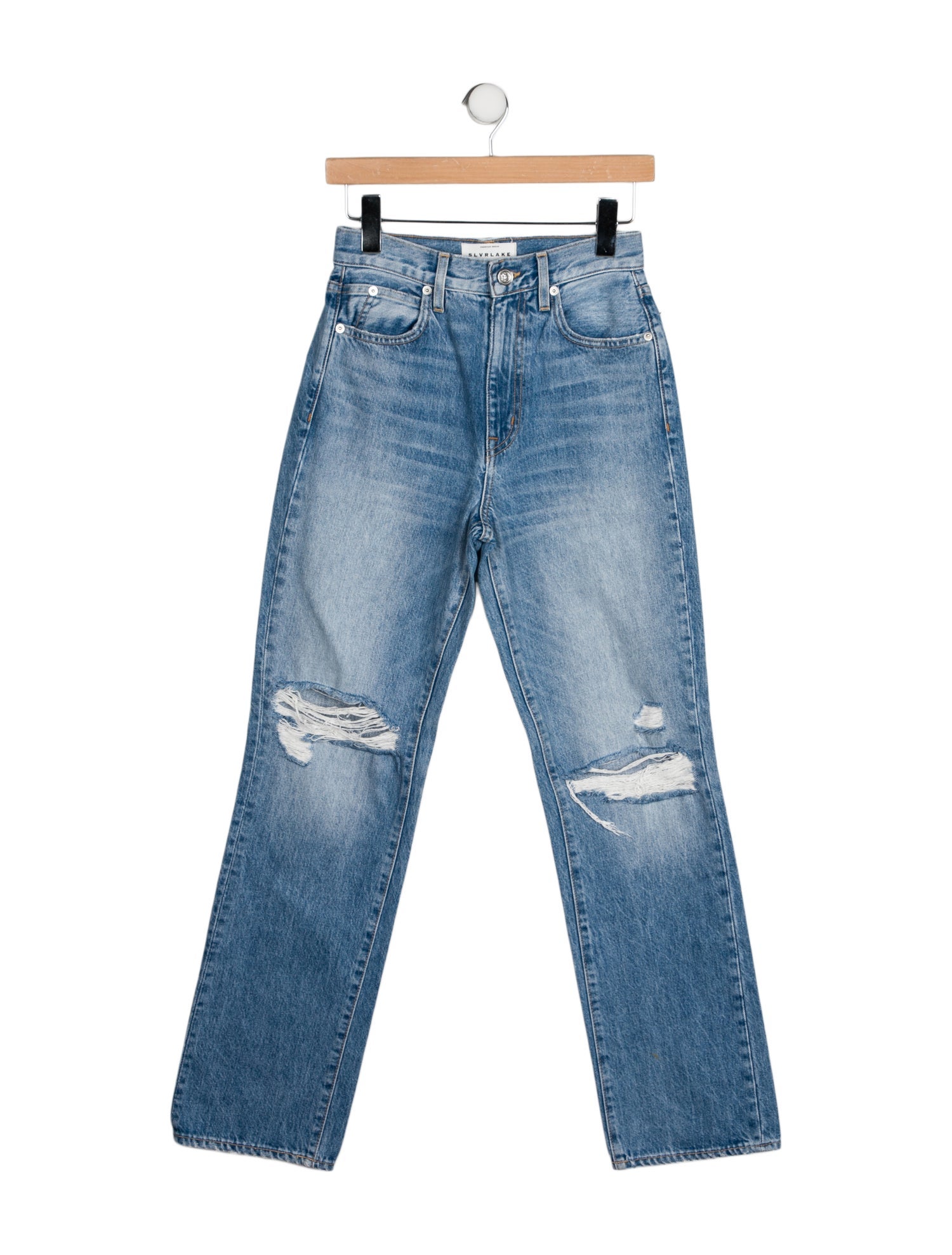 SLVRLAKE High-Rise Straight Leg Jeans