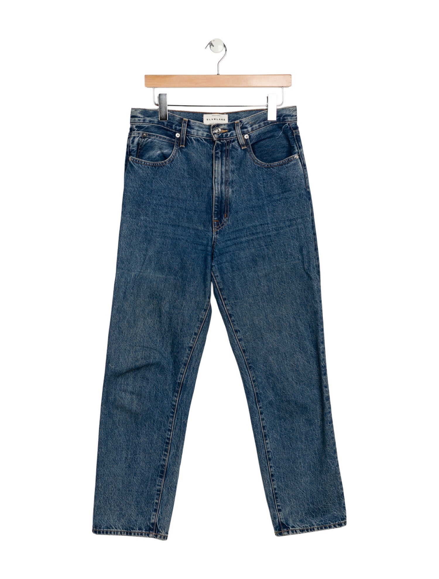 SLVRLAKE High-Rise Straight Leg Jeans