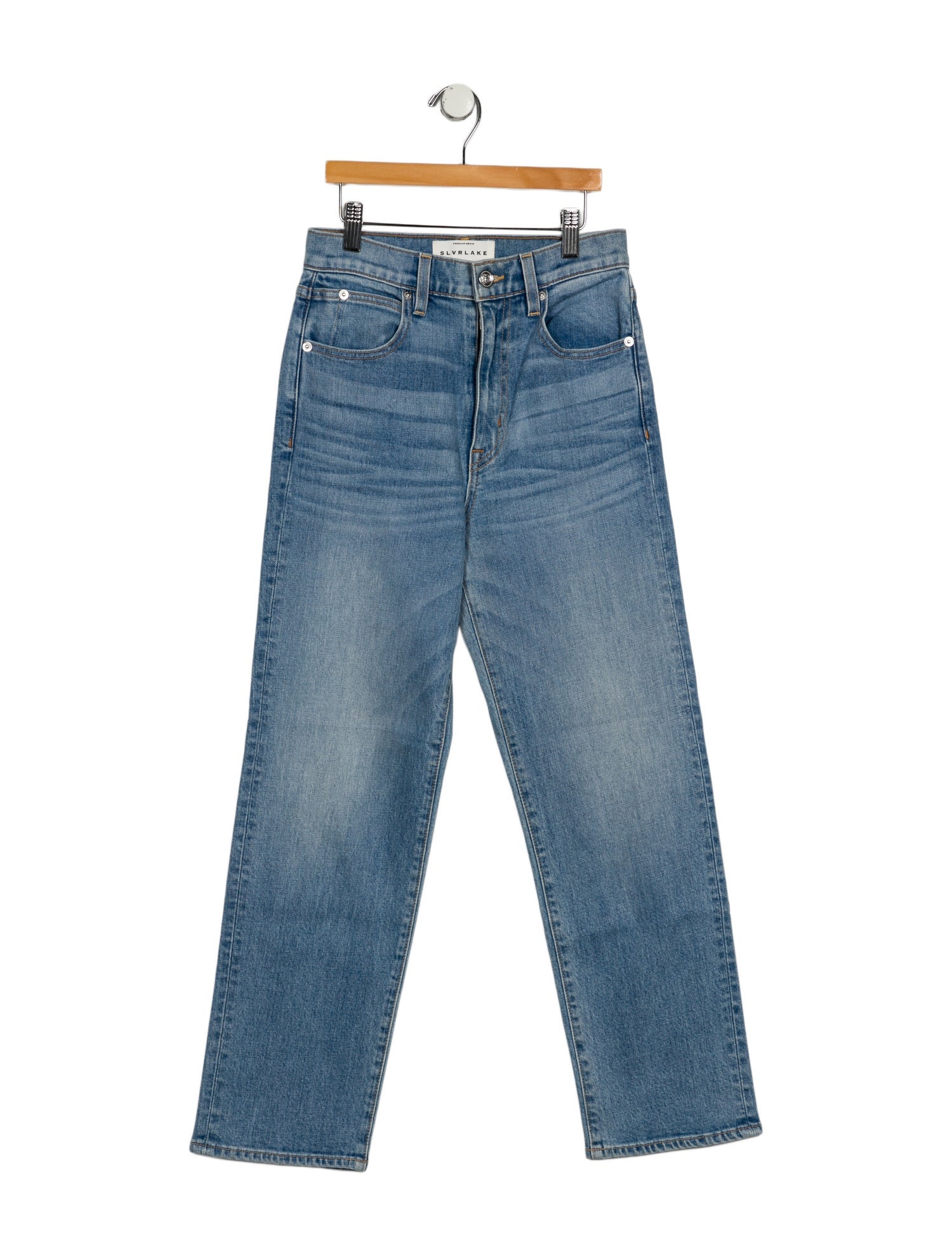 SLVRLAKE High-Rise Straight Leg Jeans