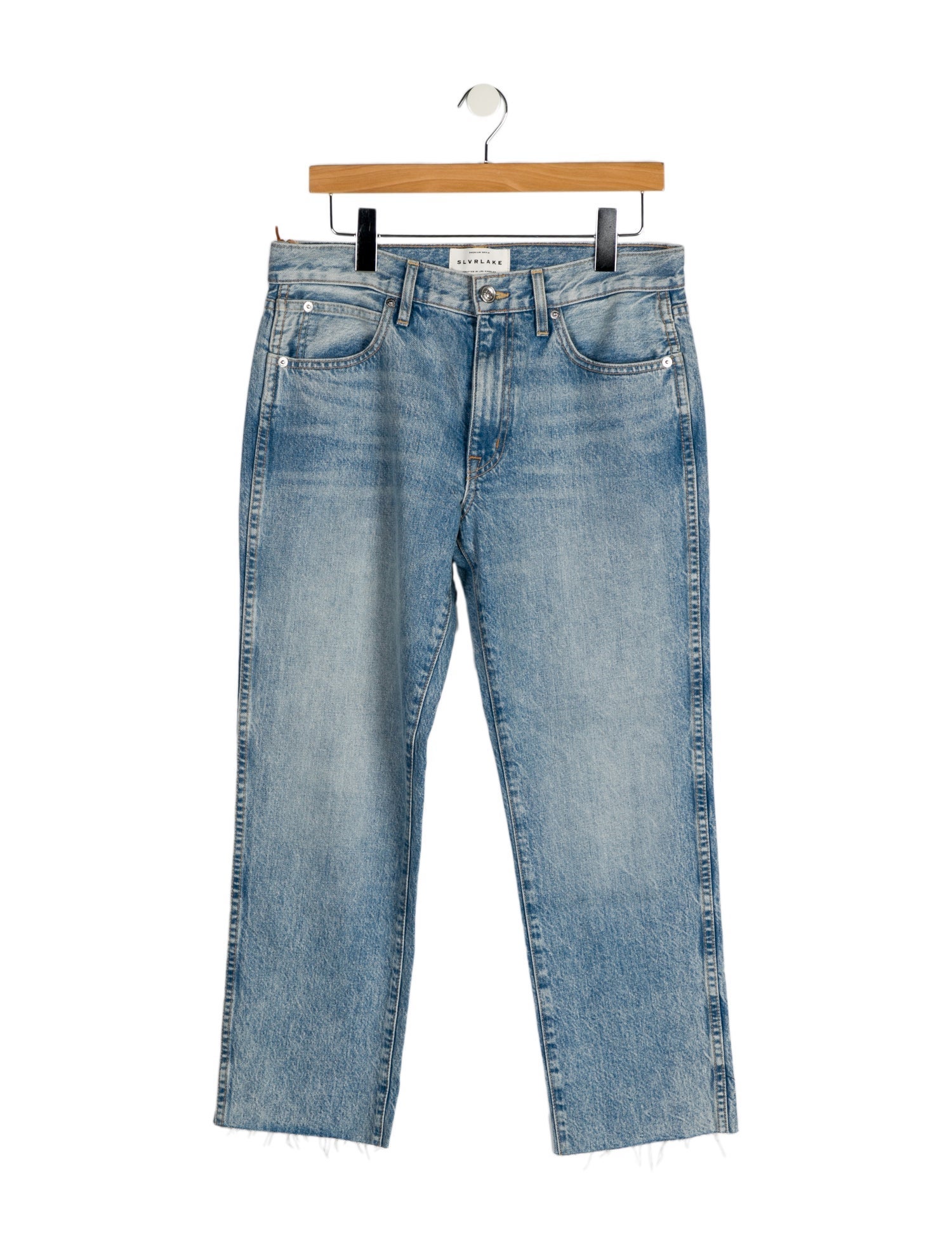 SLVRLAKE Mid-Rise Straight Leg Jeans