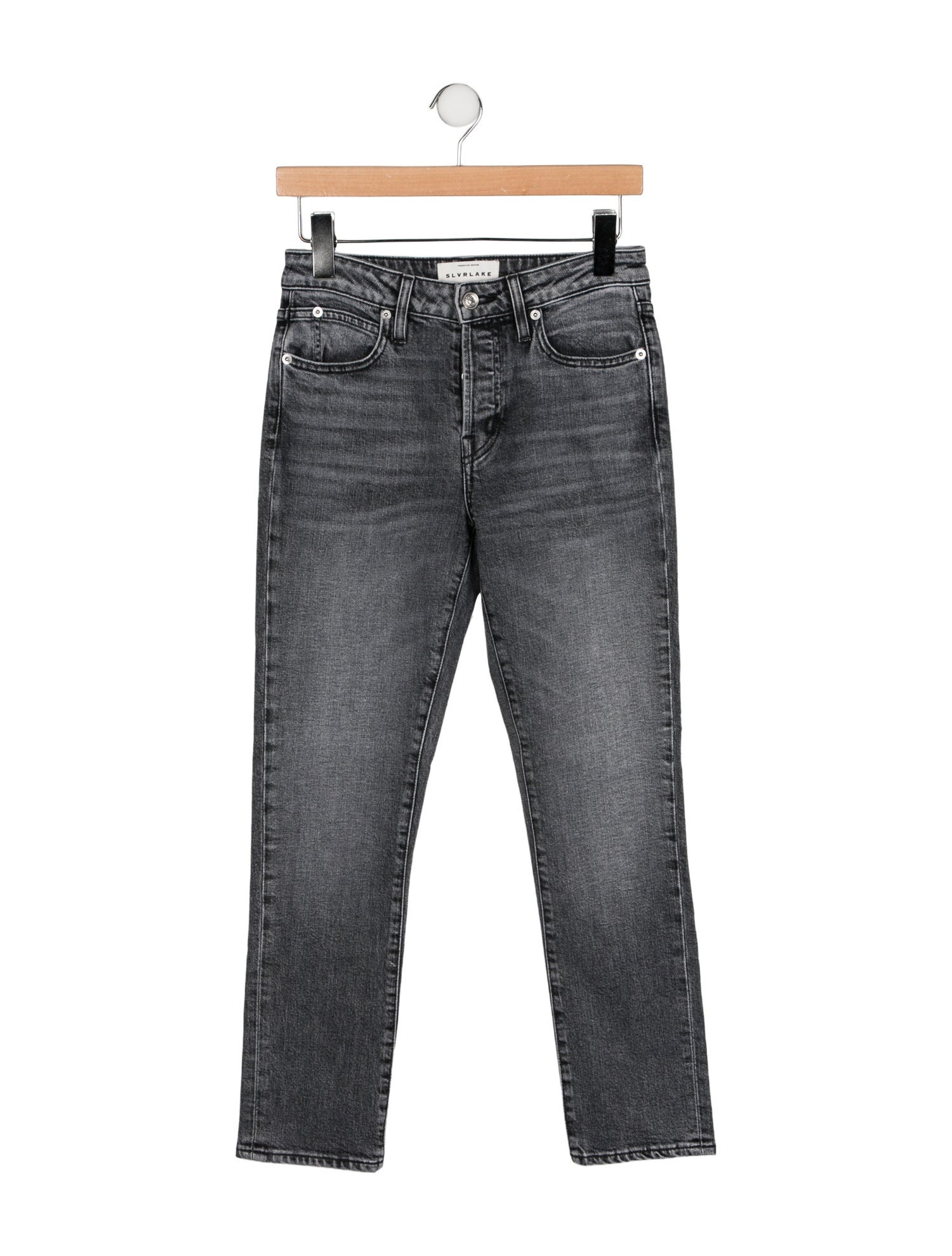 SLVRLAKE Mid-Rise Straight Leg Jeans
