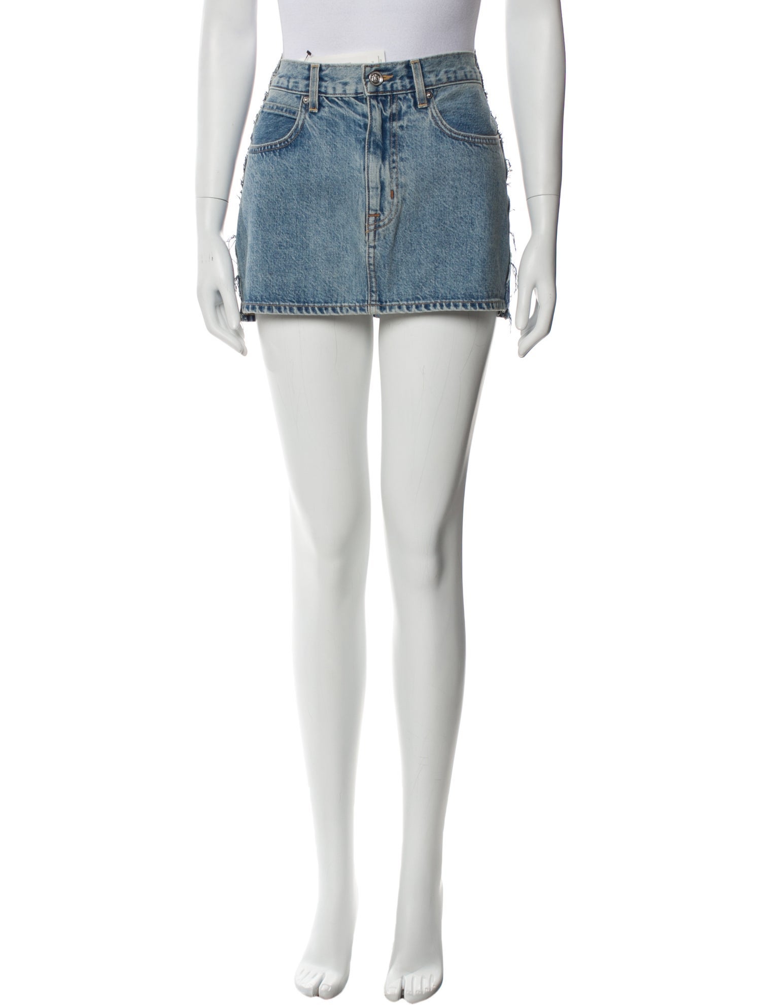 SLVRLAKE Distressed Accents Mini Skirt
