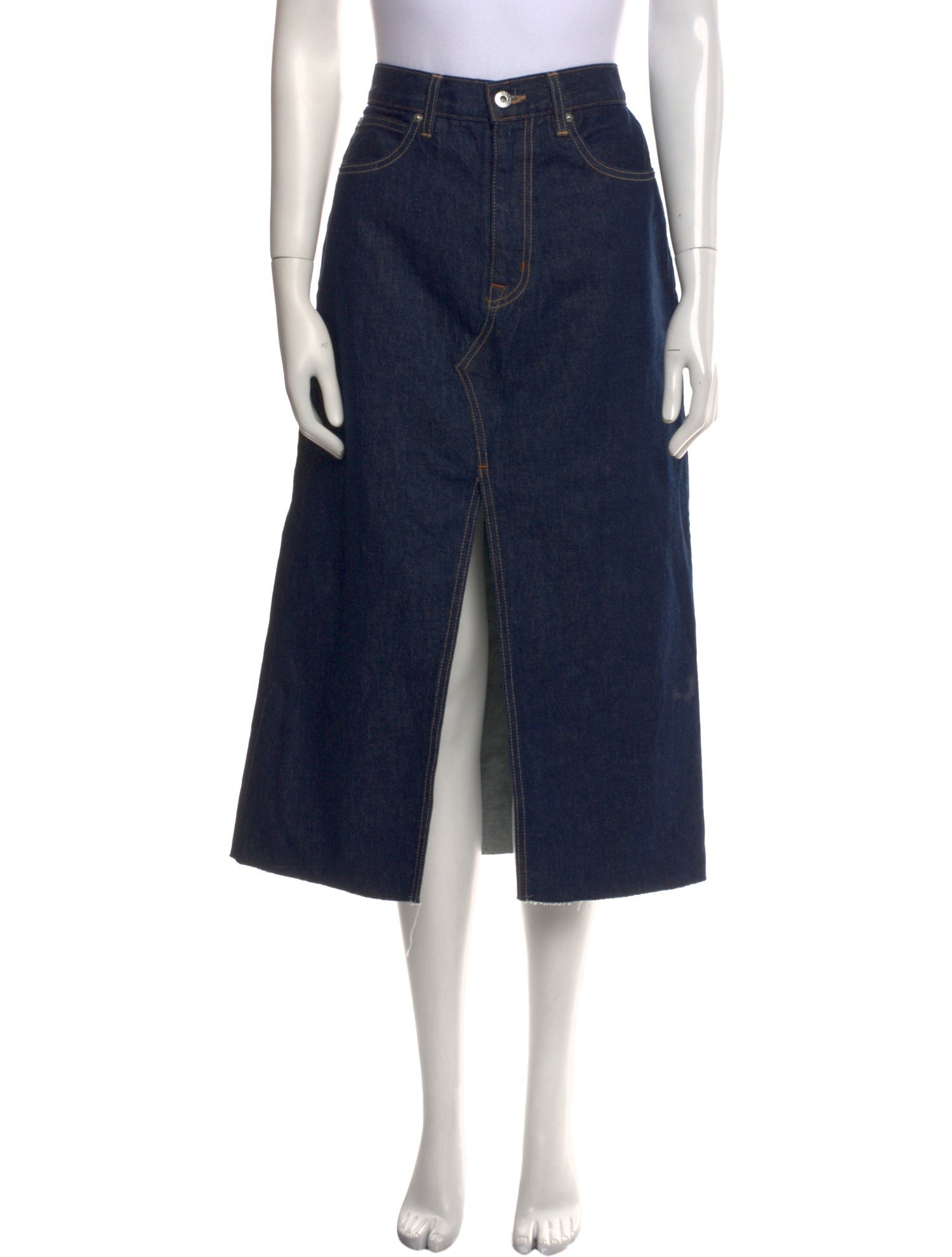 SLVRLAKE Cutout Accent Midi Length Skirt