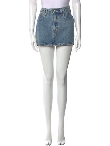 Slvrlake Skirts Raw-Edge Trim Mini Skirt L