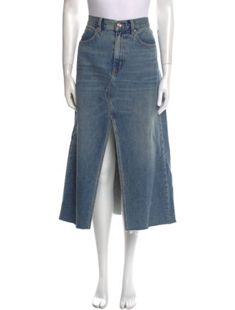 SLVRLAKE Raw-Edge Trim Midi Length Skirt