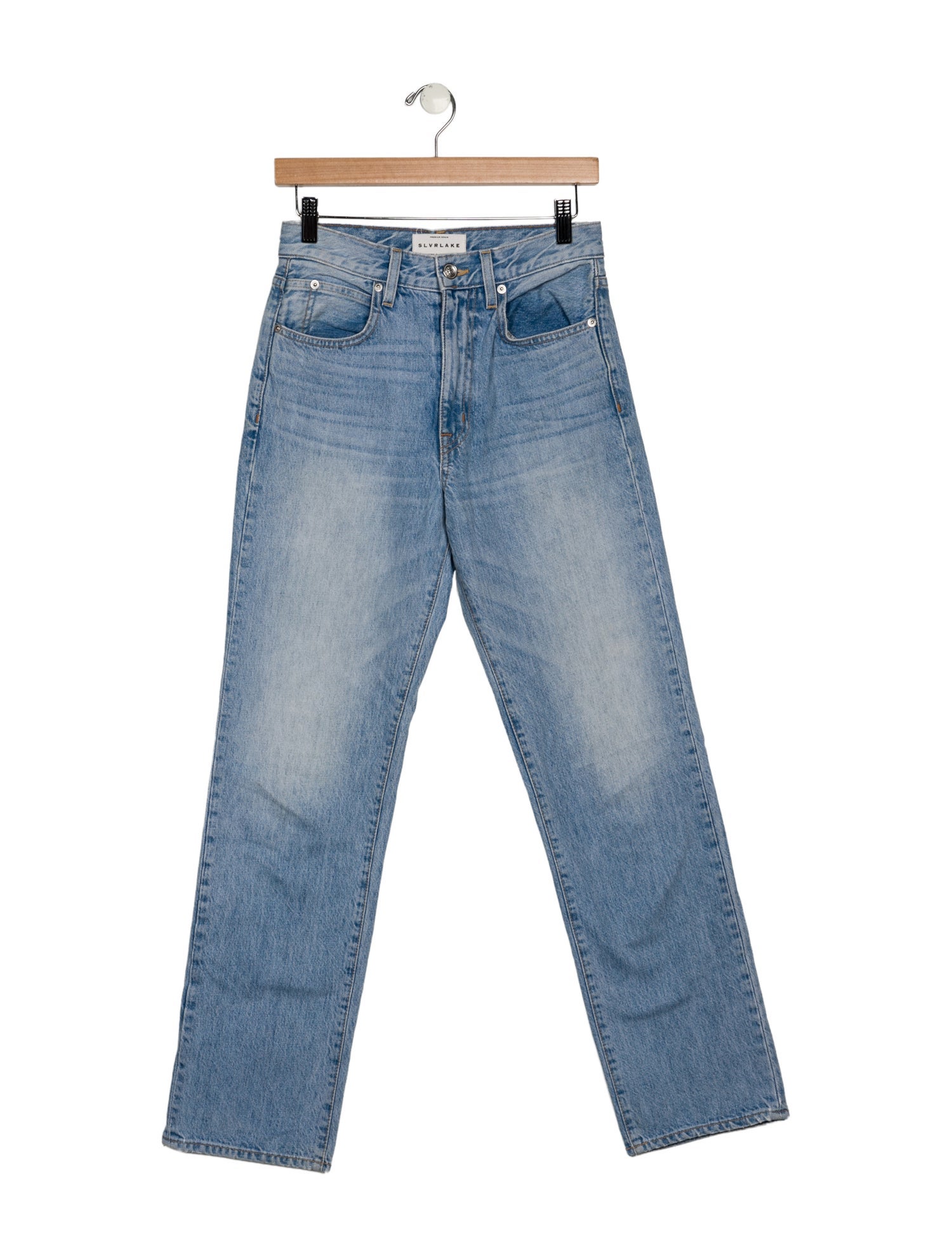 SLVRLAKE High-Rise Straight Leg Jeans