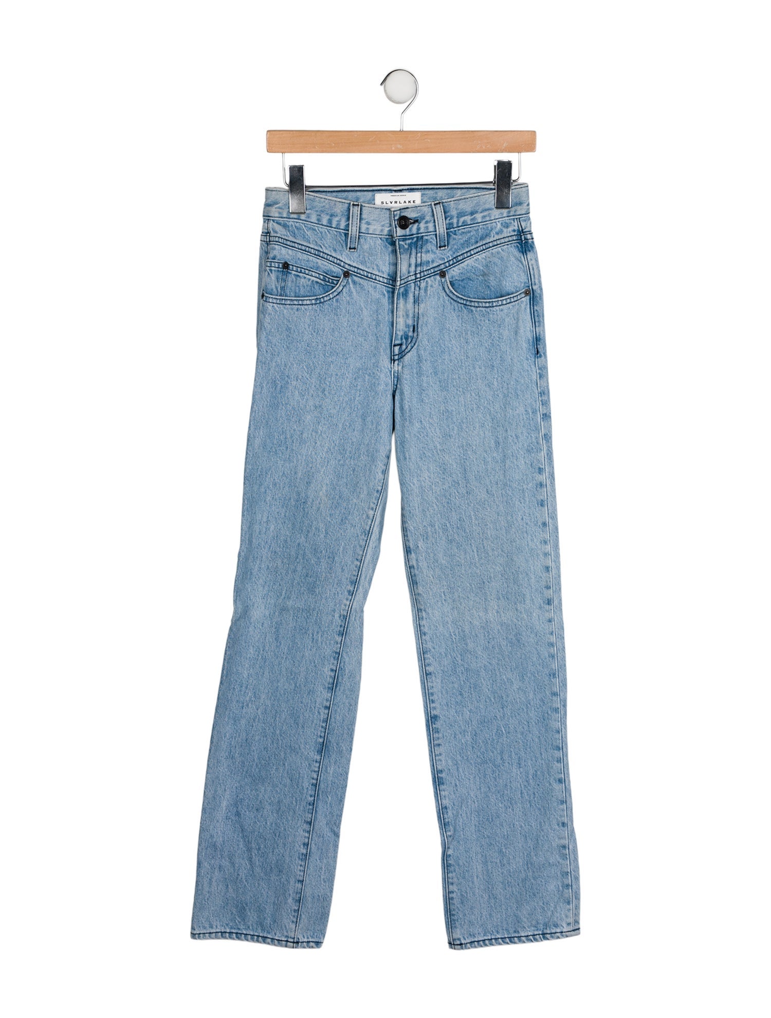 SLVRLAKE Mid-Rise Straight Leg Jeans