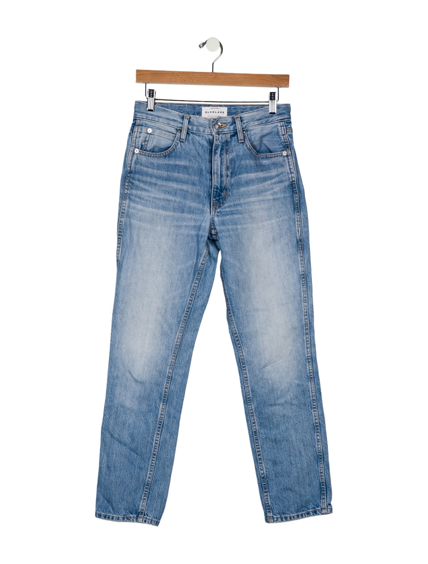 SLVRLAKE Mid-Rise Straight Leg Jeans