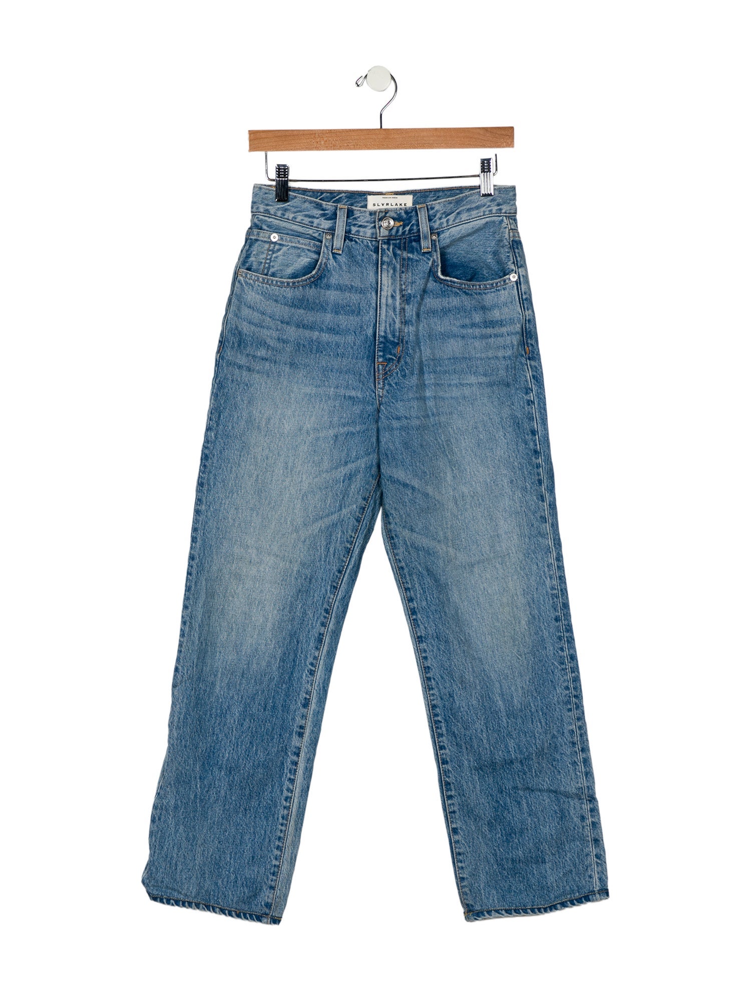 SLVRLAKE High-Rise Straight Leg Jeans