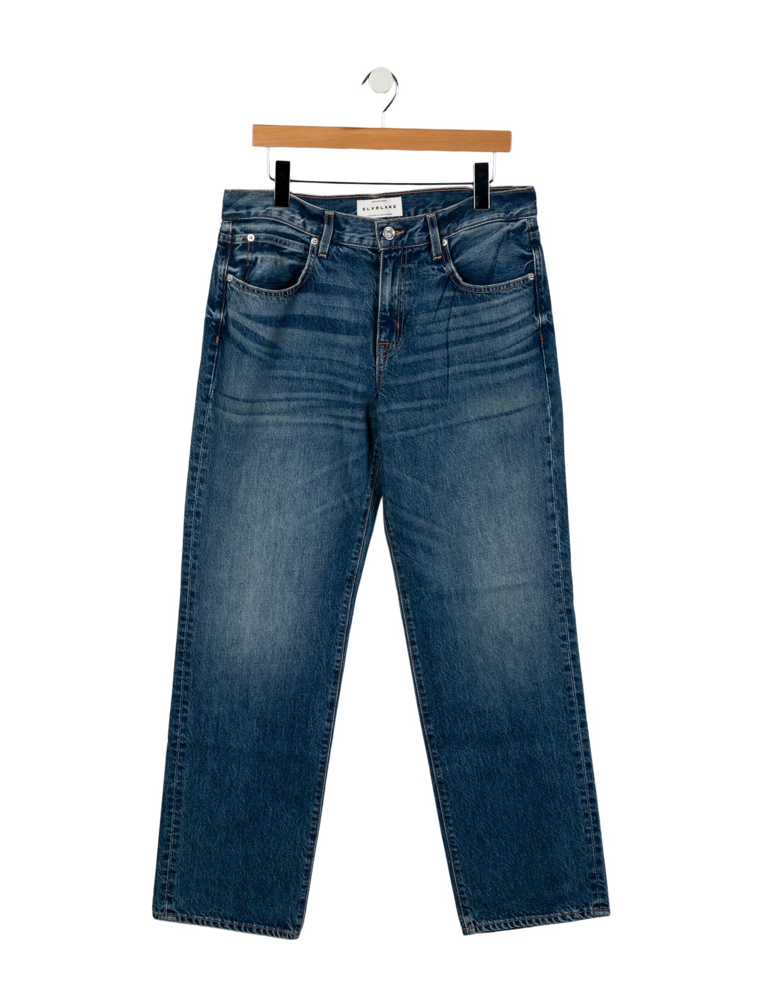 SLVRLAKE Mid-Rise Straight Leg Jeans
