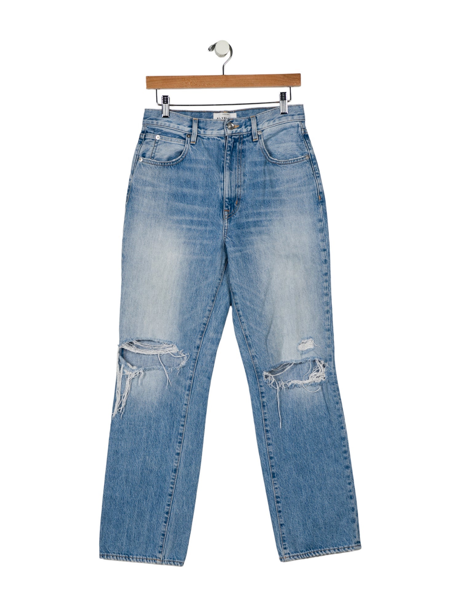 SLVRLAKE Mid-Rise Straight Leg Jeans