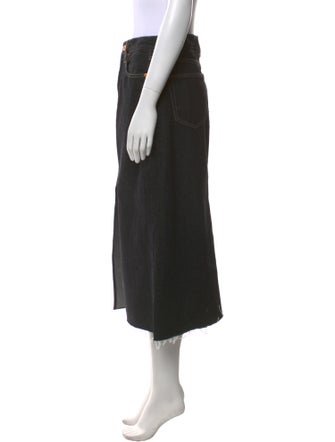 SLVRLAKE Raw-Edge Trim Midi Length Skirt