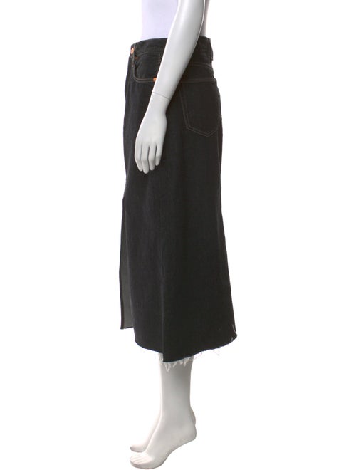 SLVRLAKE Raw-Edge Trim Midi Length Skirt