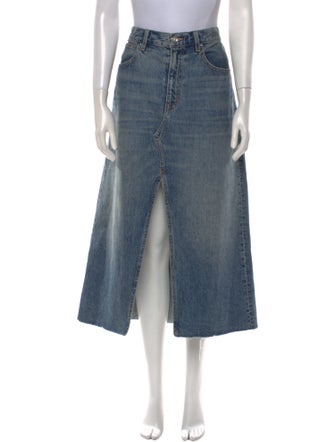 SLVRLAKE Raw-Edge Trim Midi Length Skirt