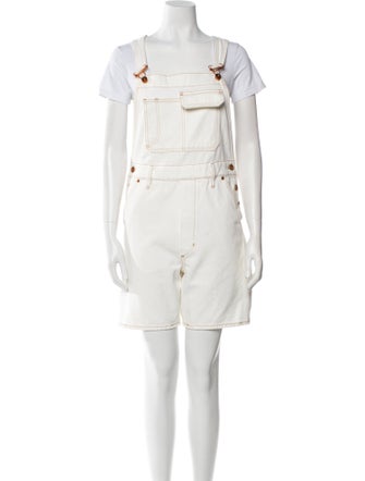 SLVRLAKE Square Neckline Romper