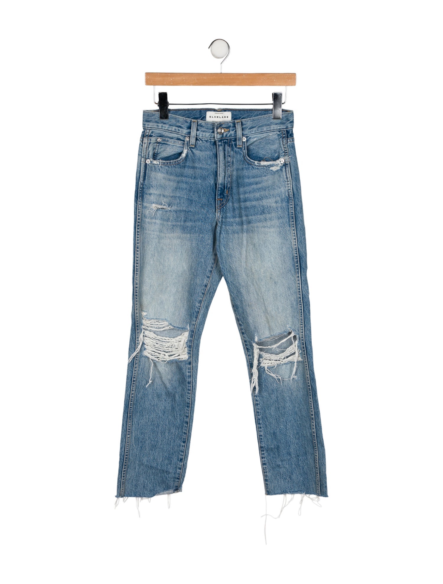 SLVRLAKE High-Rise Straight Leg Jeans