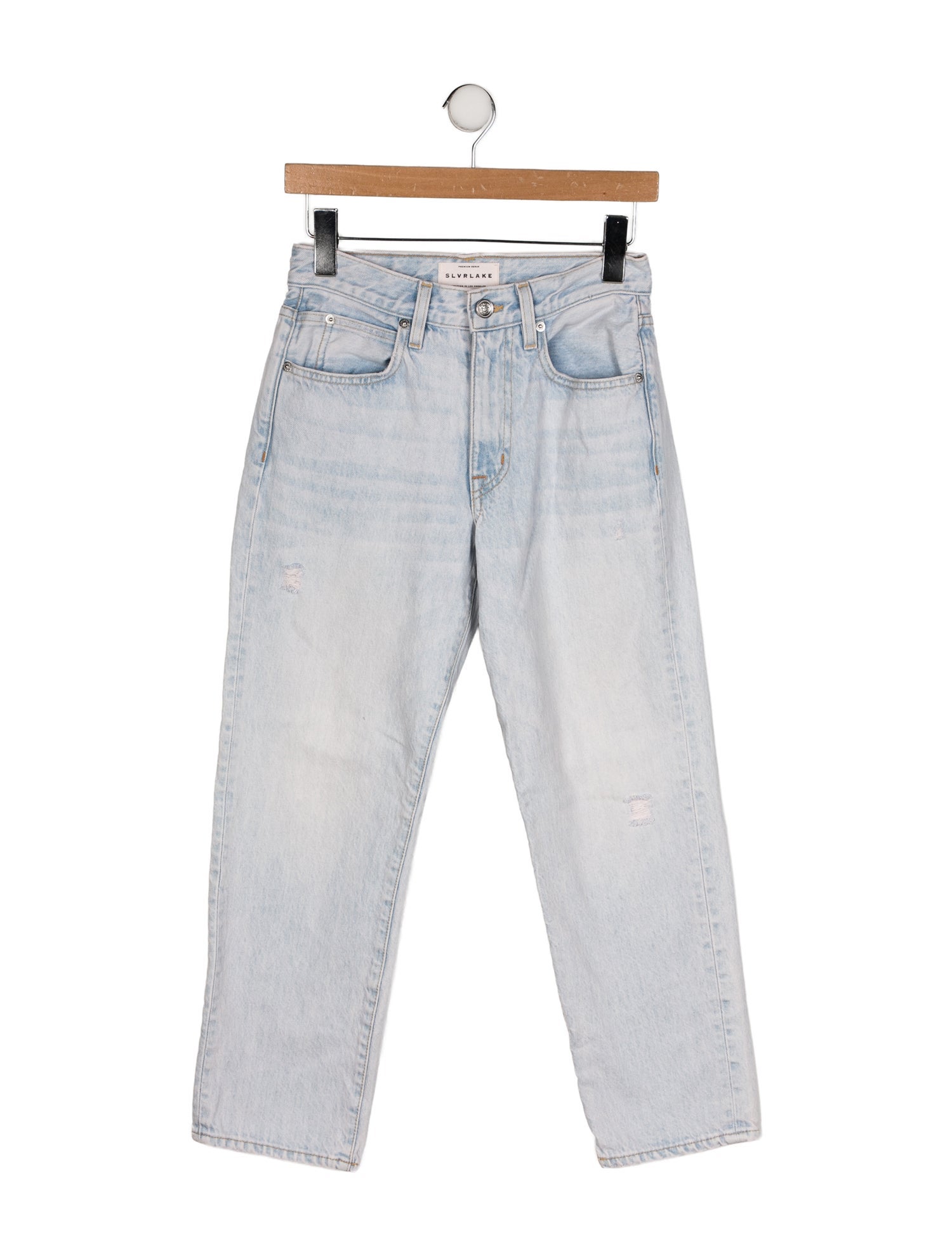 SLVRLAKE Mid-Rise Straight Leg Jeans