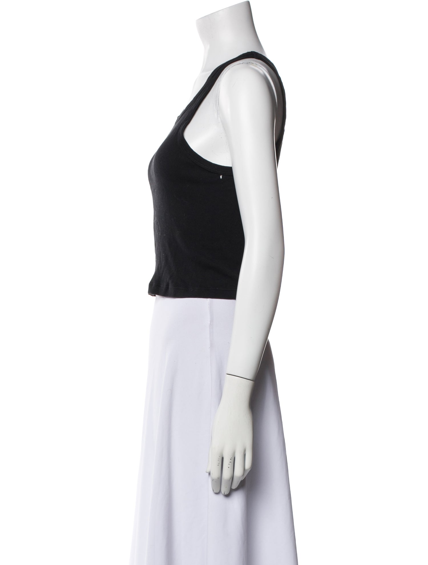 SLVRLAKE Scoop Neck Sleeveless Crop Top