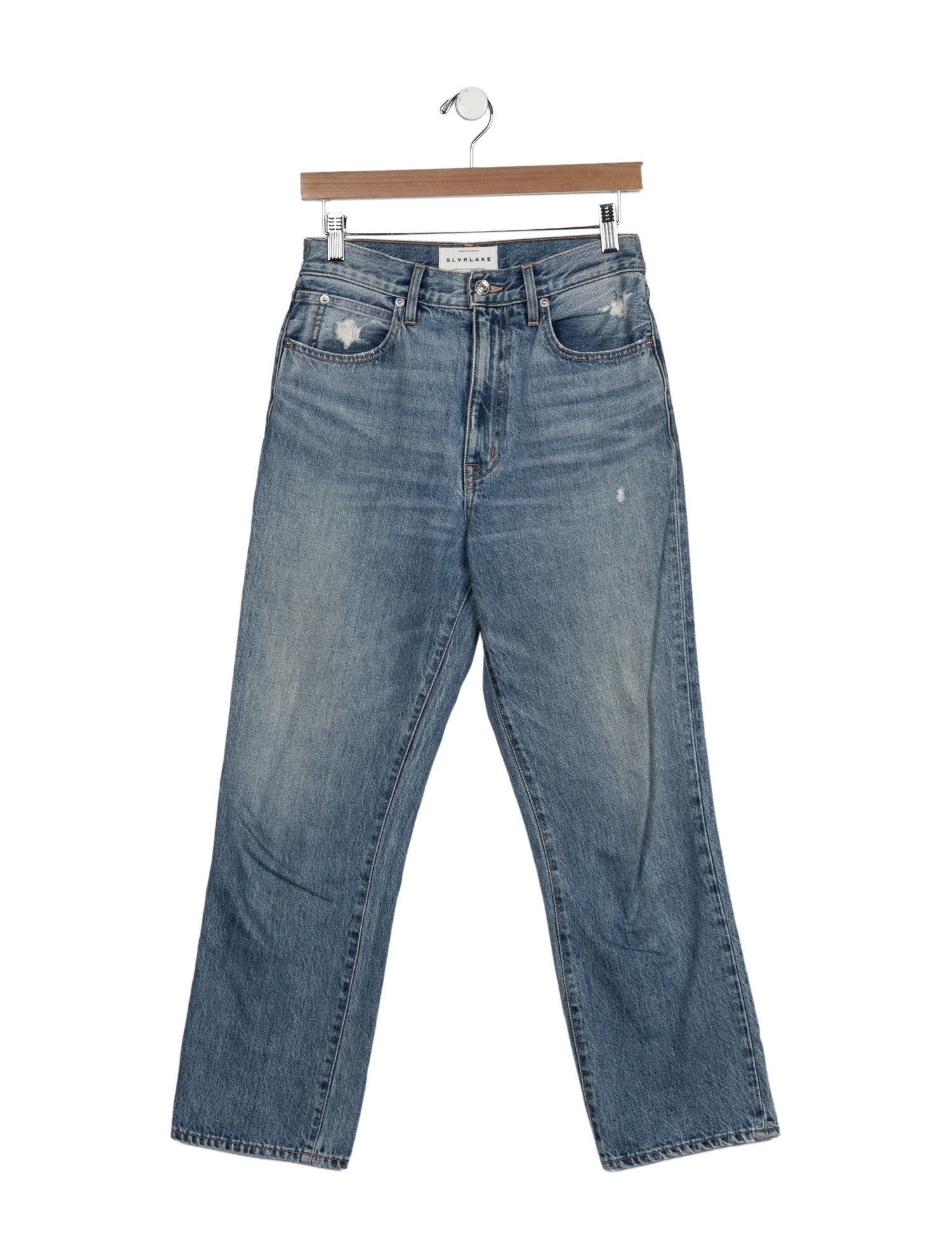 SLVRLAKE High-Rise Straight Leg Jeans