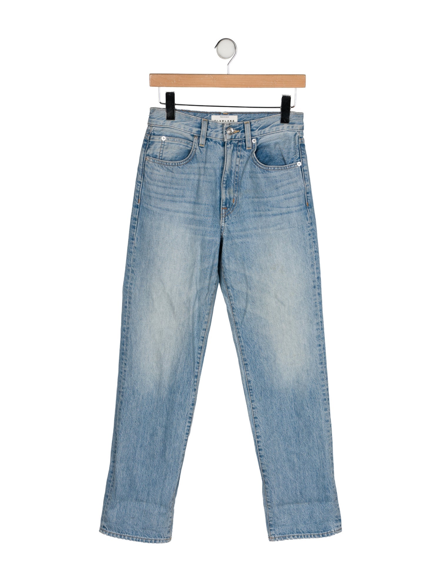 SLVRLAKE Mid-Rise Straight Leg Jeans