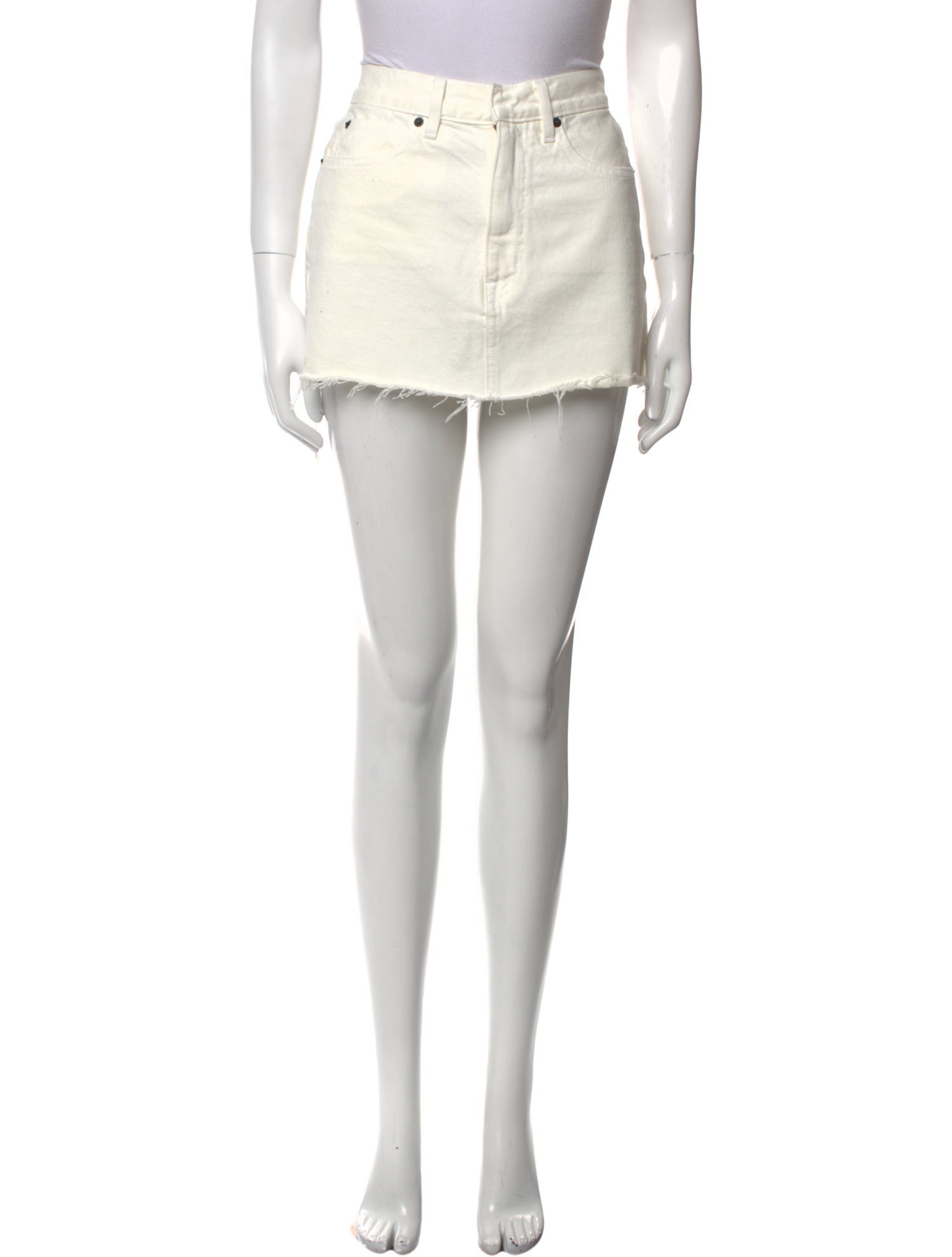 SLVRLAKE Distressed Accents Mini Skirt