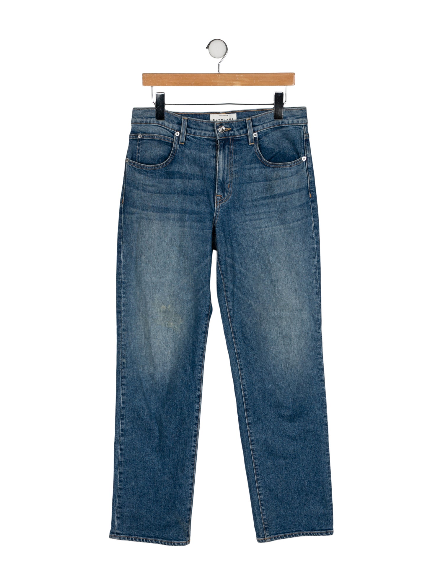 SLVRLAKE Mid-Rise Straight Leg Jeans