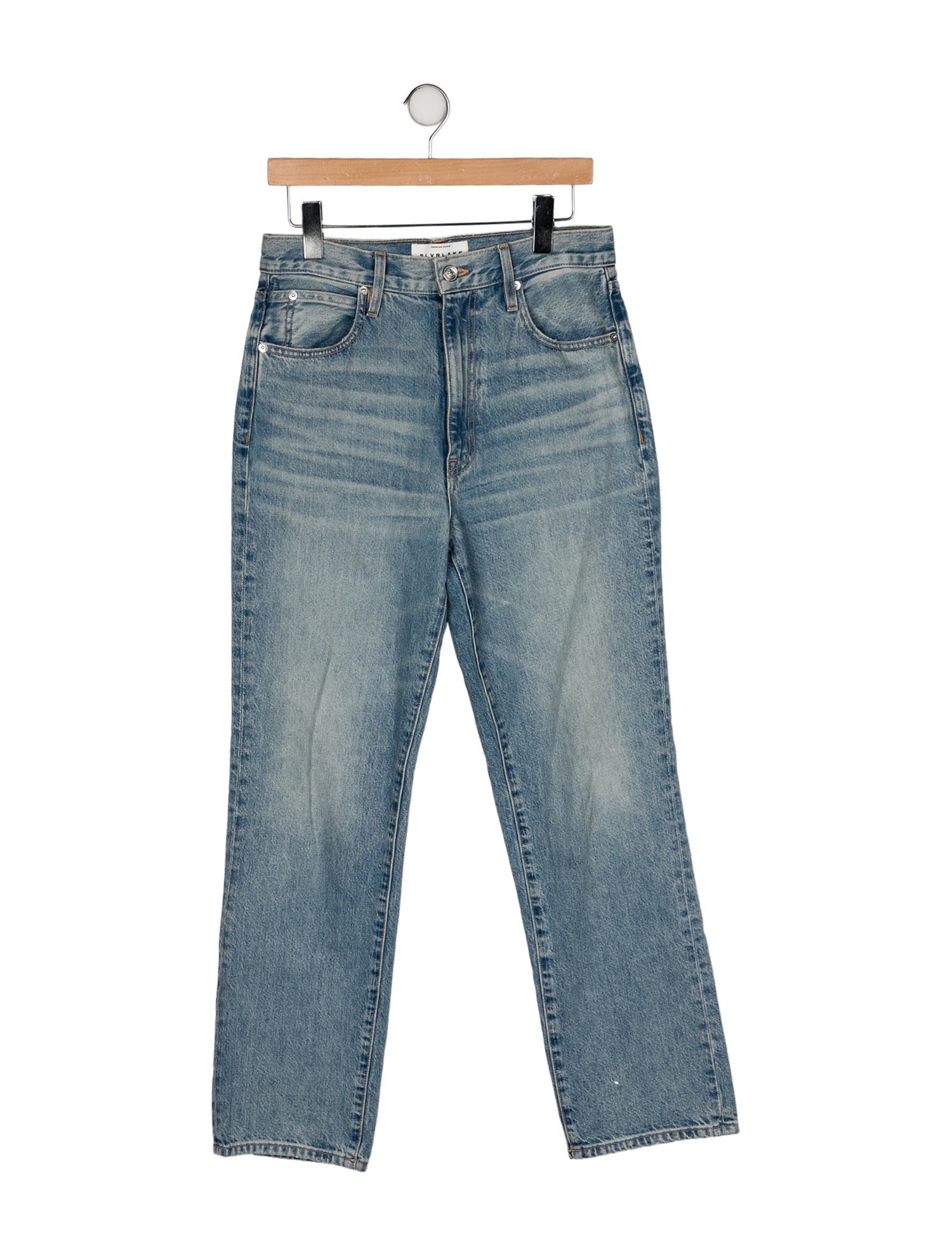 SLVRLAKE High-Rise Straight Leg Jeans