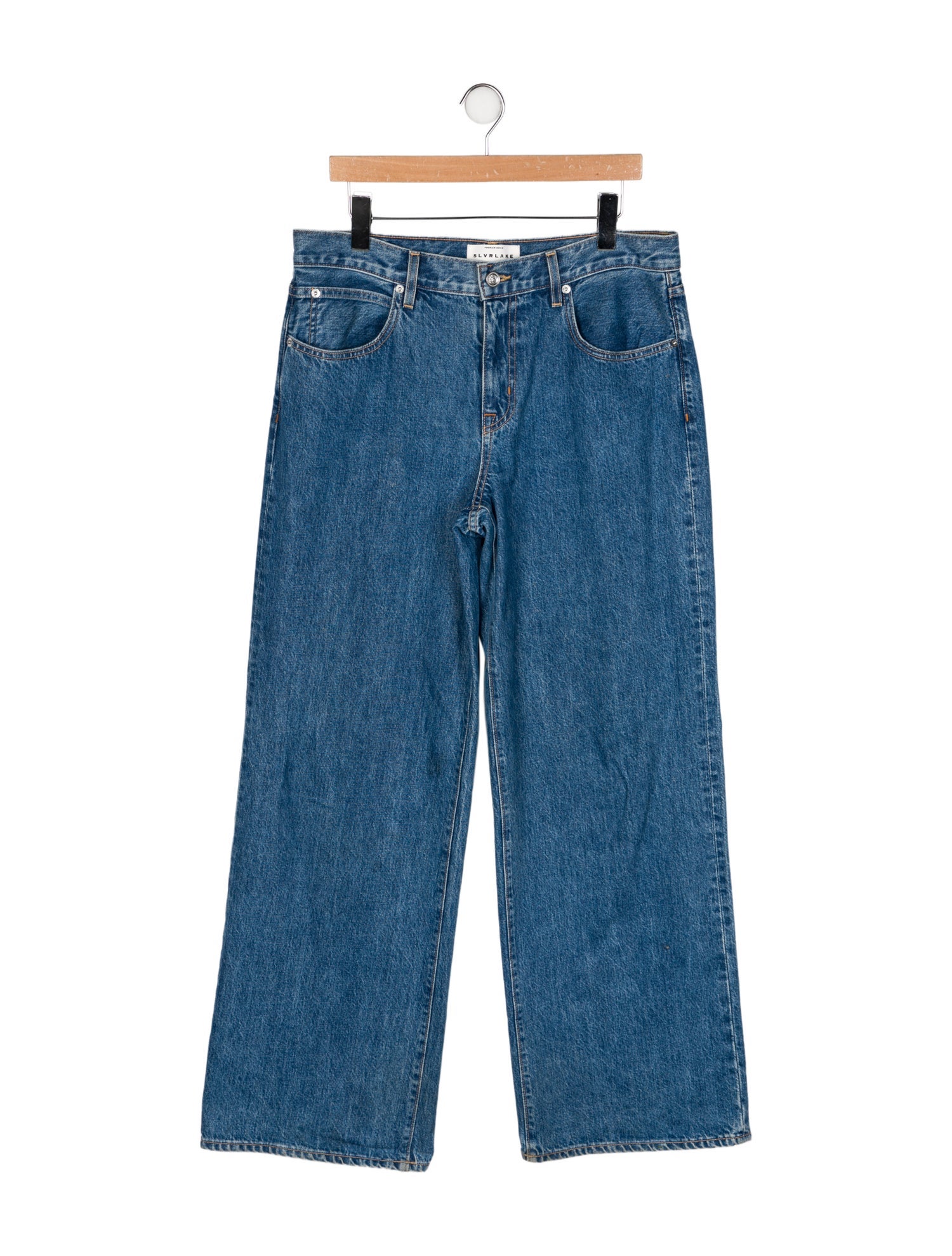 SLVRLAKE Mid-Rise Wide Leg Jeans