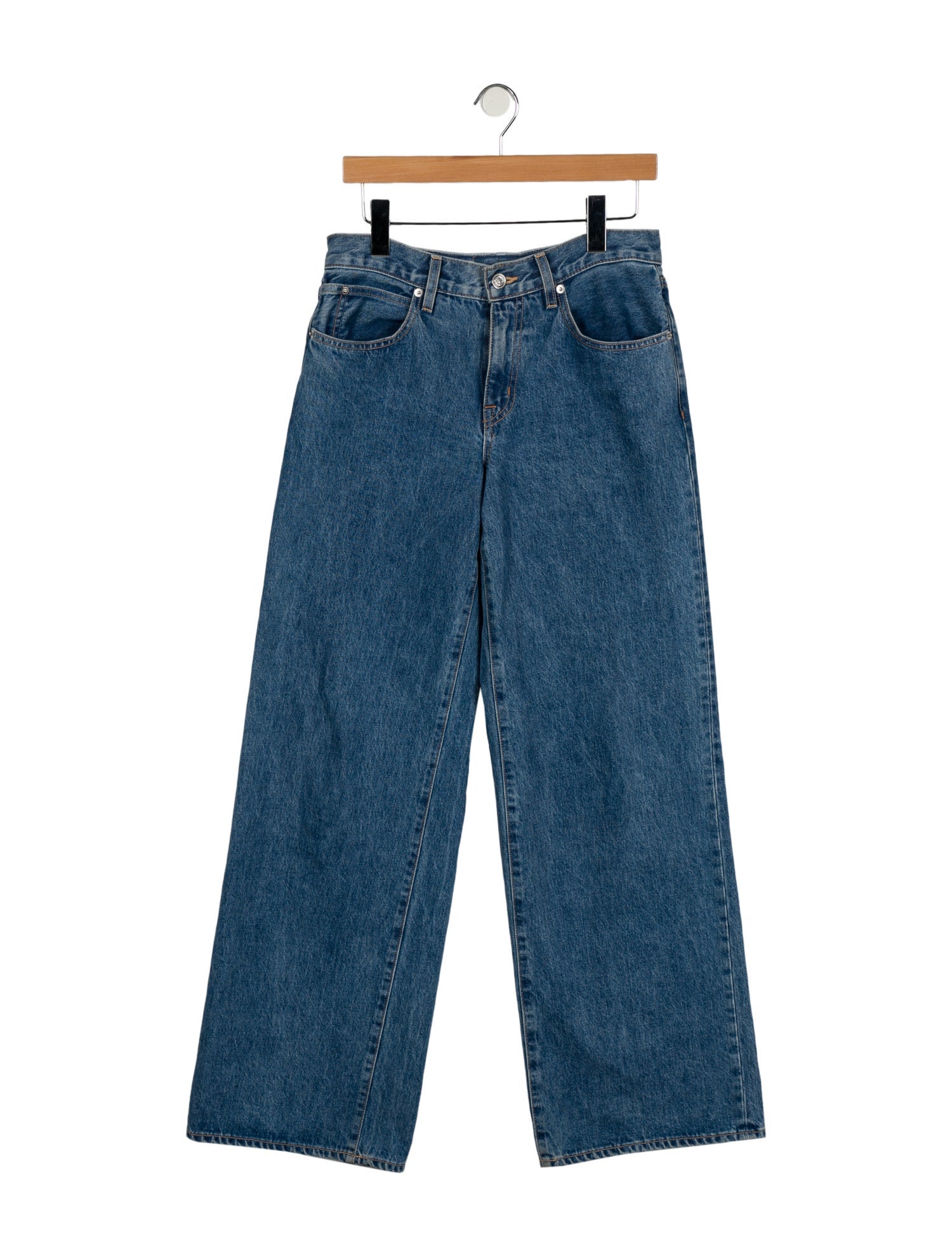 SLVRLAKE Mid-Rise Wide Leg Jeans
