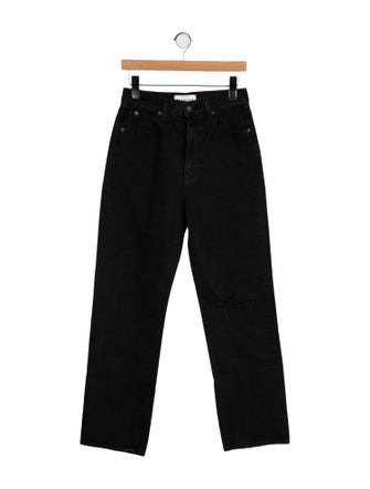 SLVRLAKE High-Rise Straight Leg Jeans