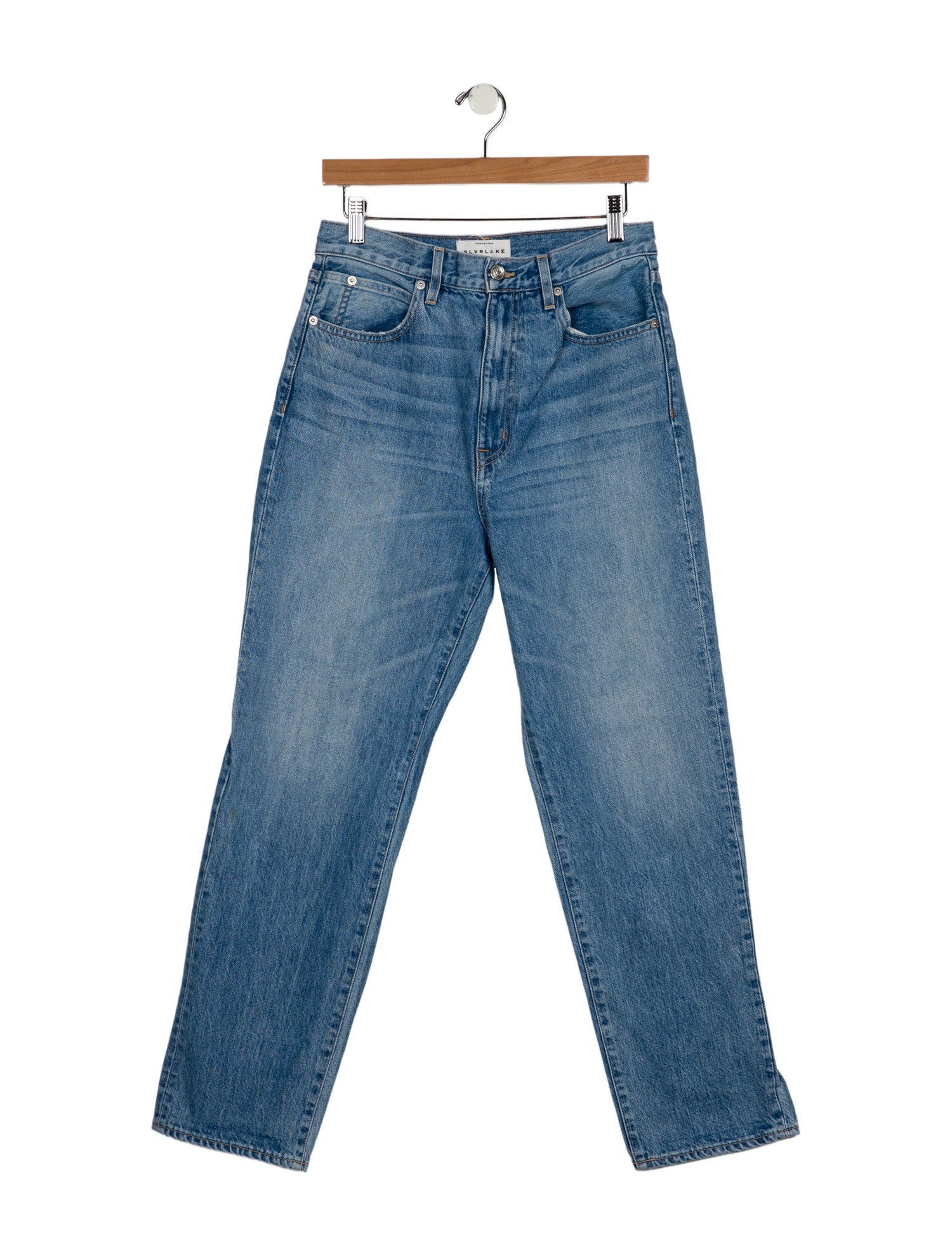 SLVRLAKE High-Rise Straight Leg Jeans