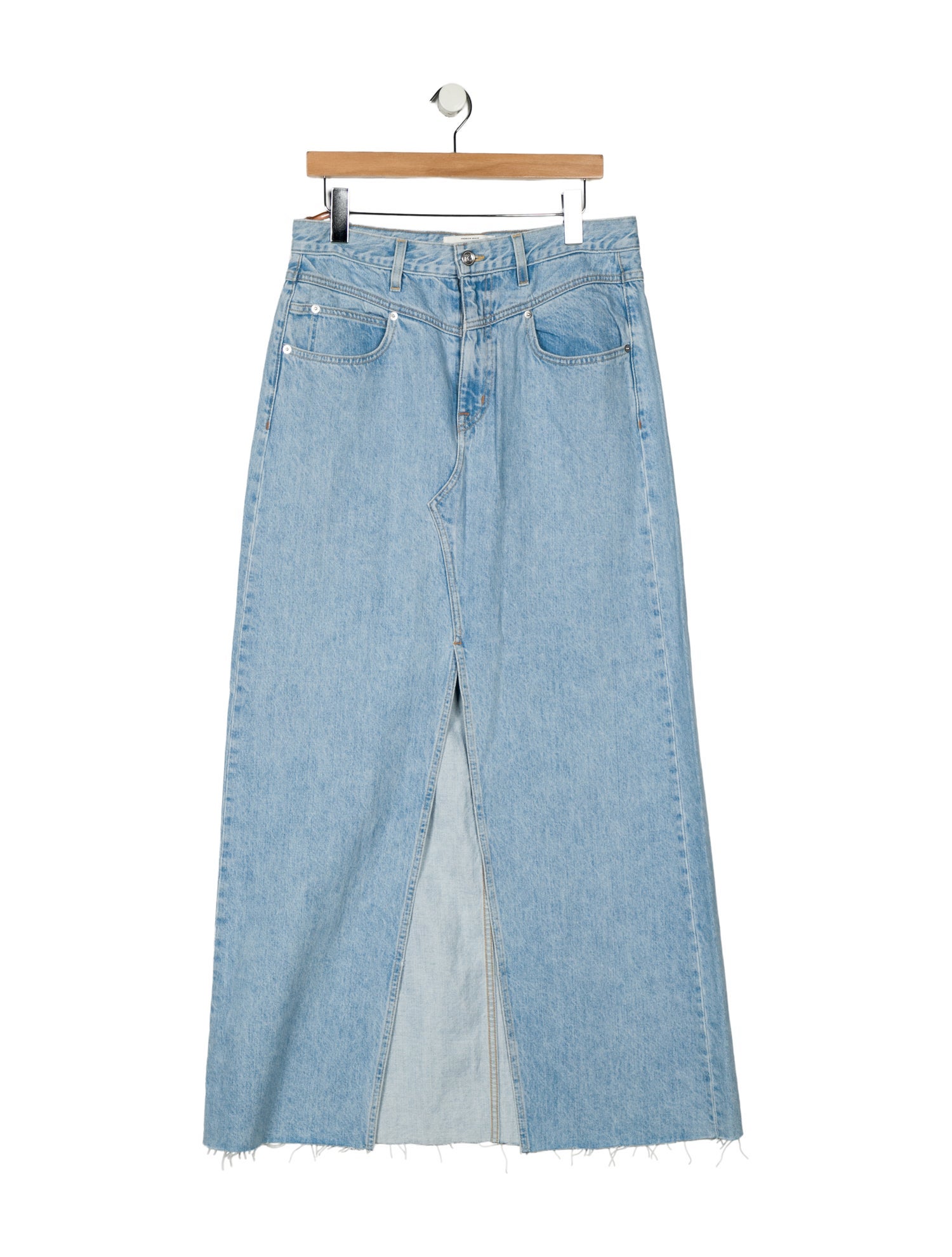 SLVRLAKE Raw-Edge Trim Long Skirt