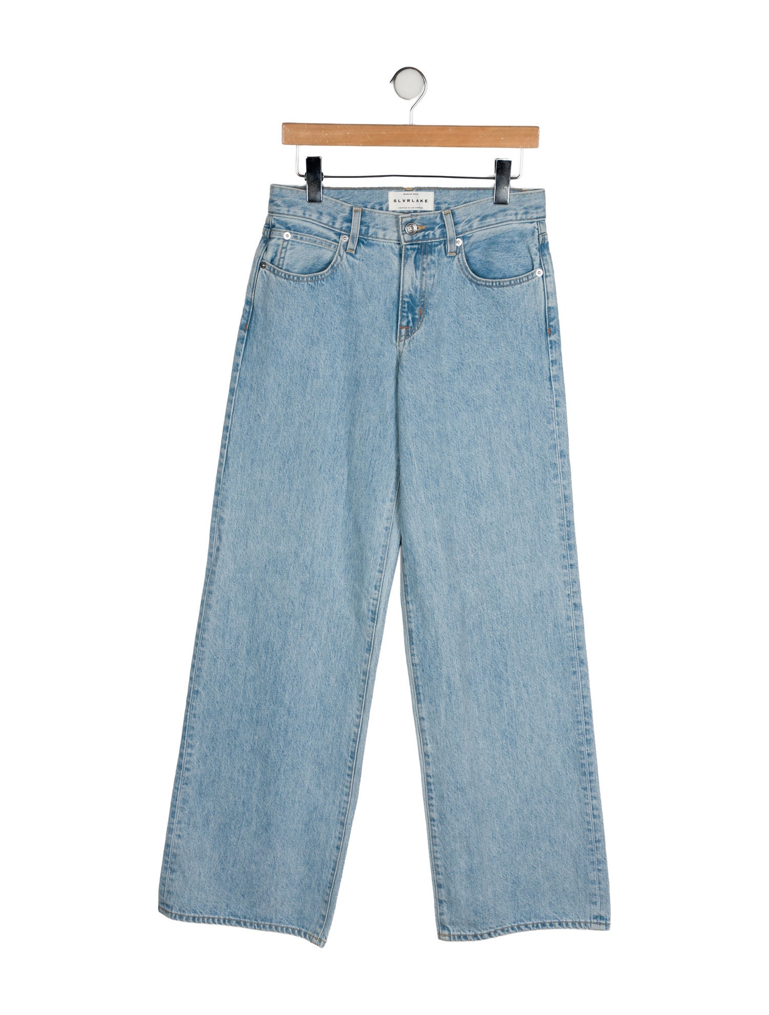 SLVRLAKE Mid-Rise Wide Leg Jeans
