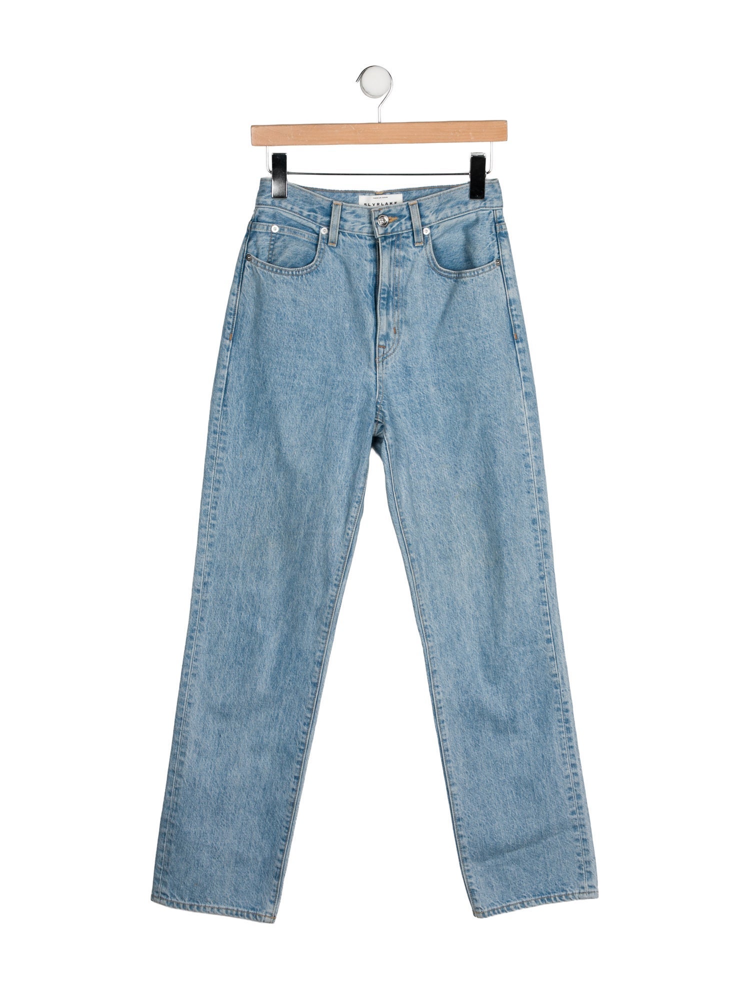 SLVRLAKE Mid-Rise Straight Leg Jeans