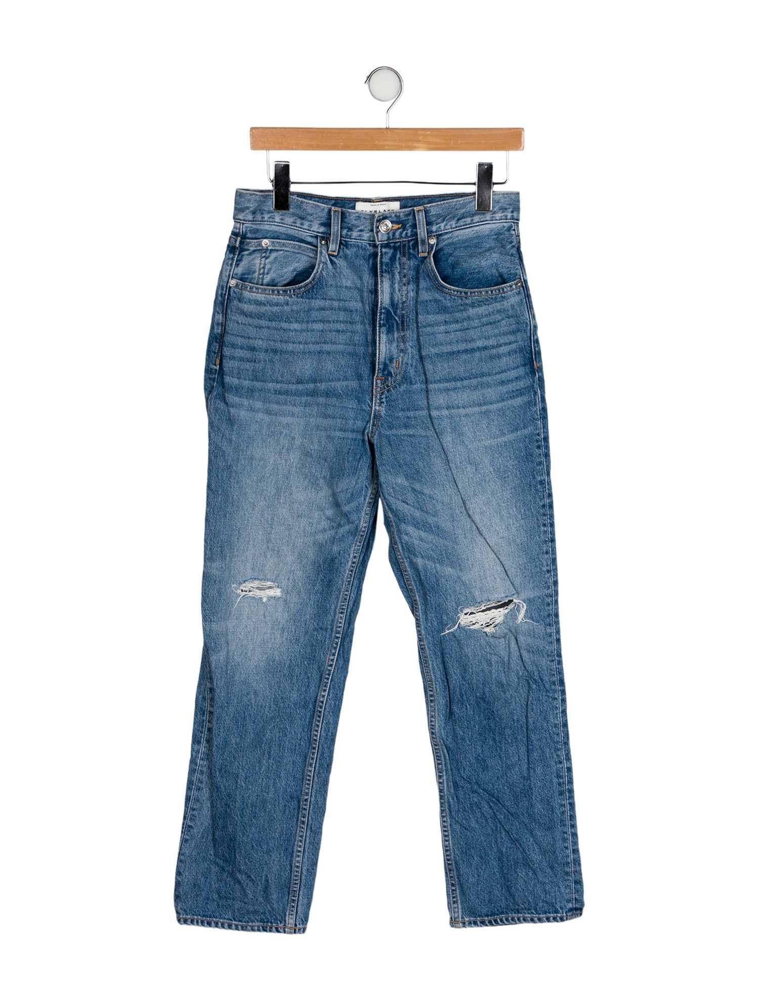 SLVRLAKE Mid-Rise Straight Leg Jeans