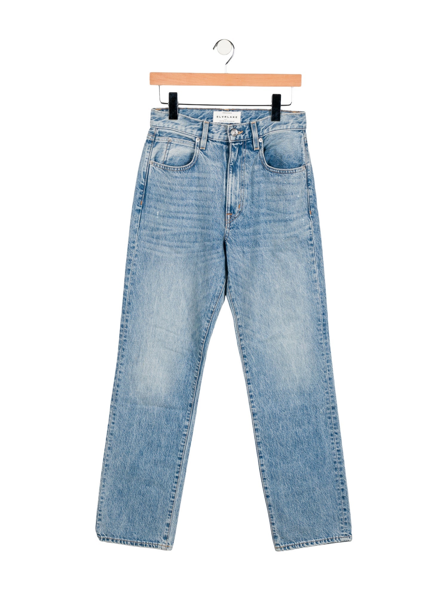 SLVRLAKE High-Rise Straight Leg Jeans