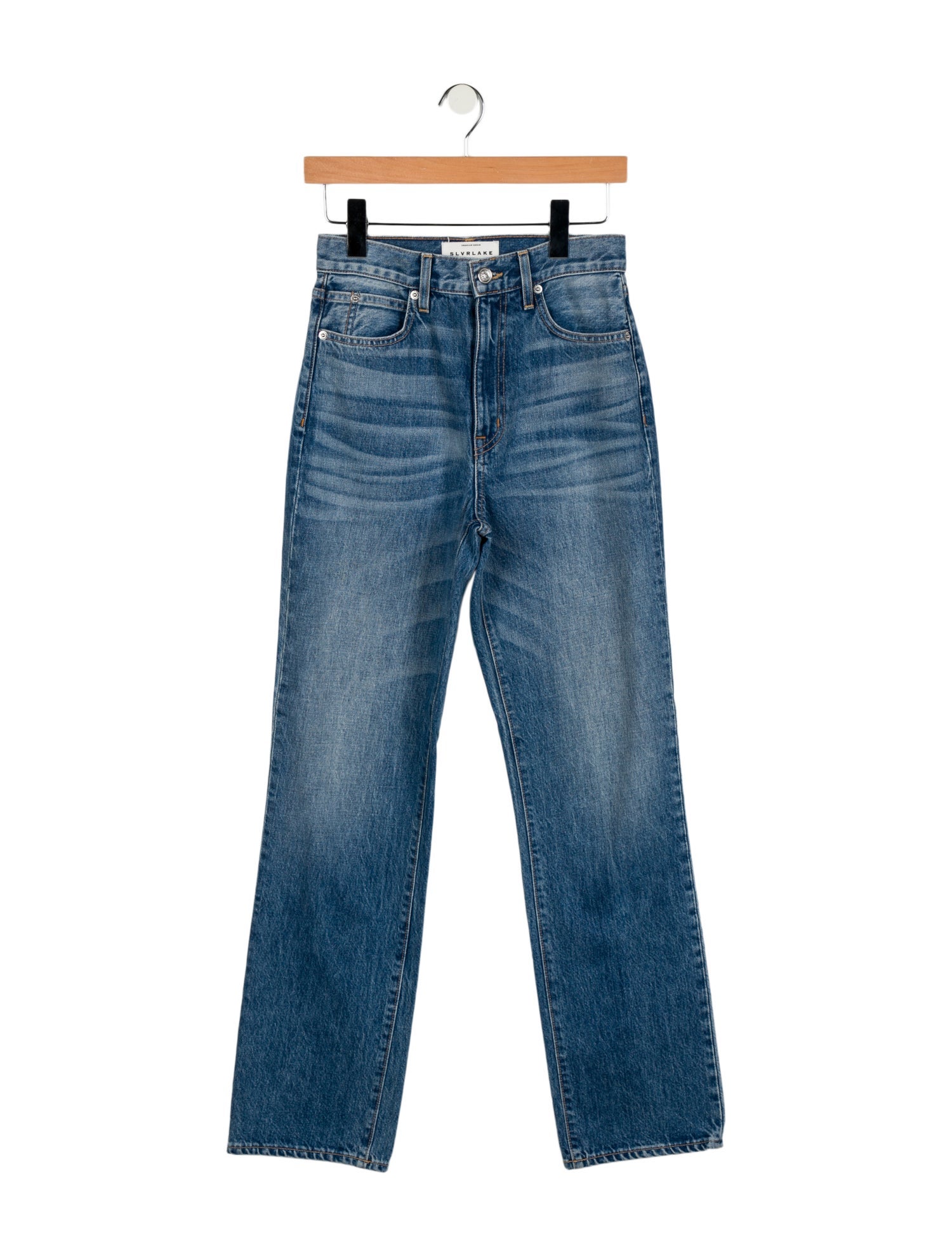 SLVRLAKE High-Rise Straight Leg Jeans