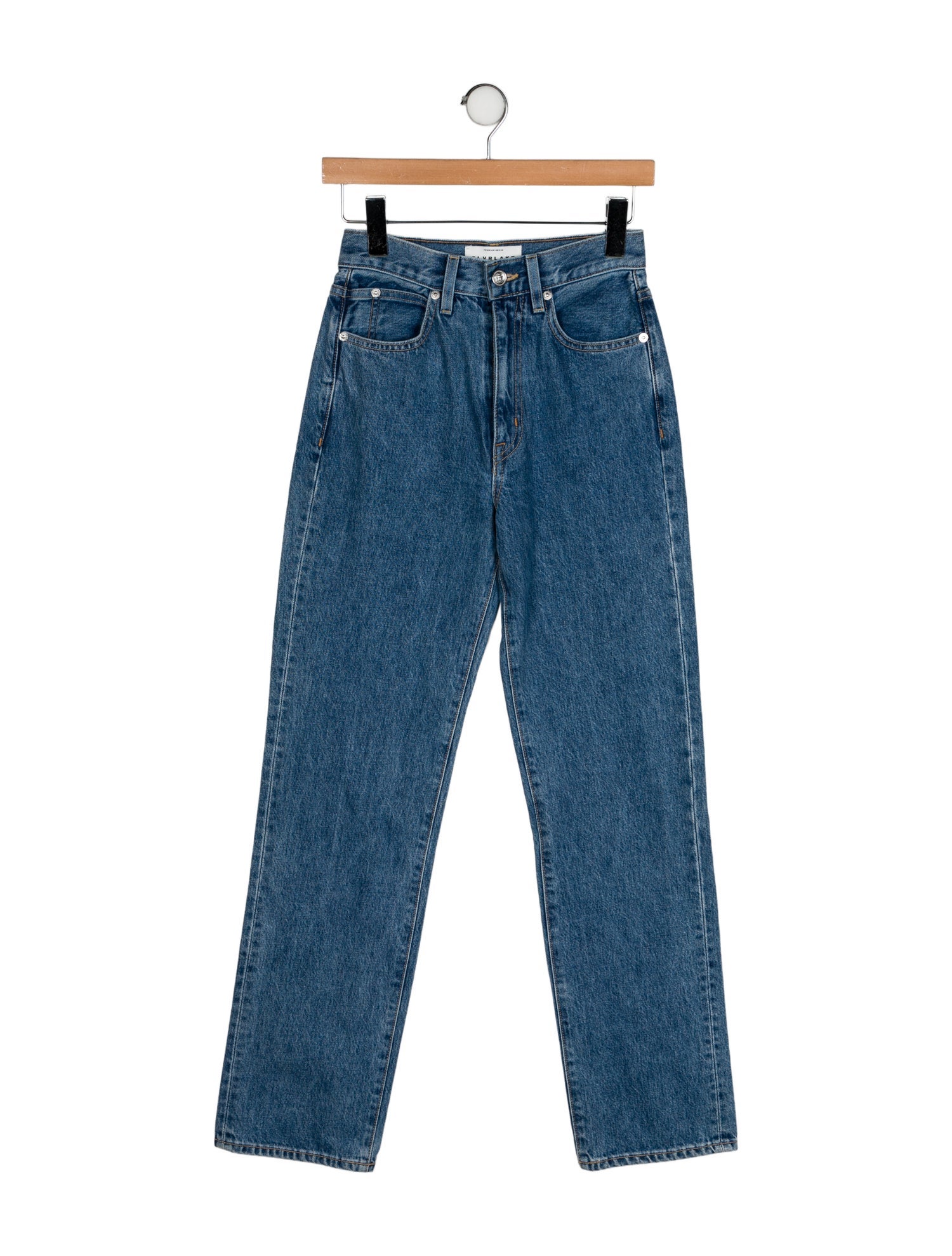 SLVRLAKE Mid-Rise Straight Leg Jeans
