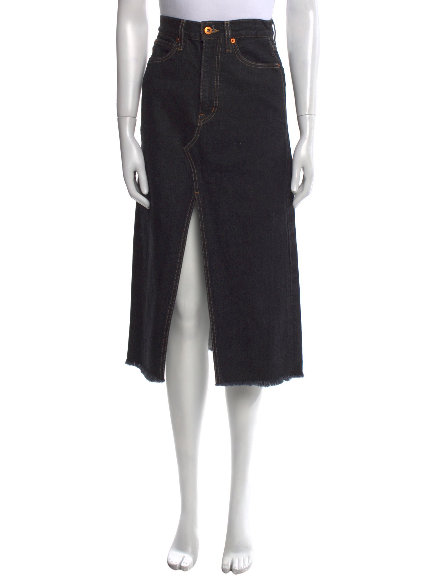 SLVRLAKE Cutout Accent Midi Length Skirt