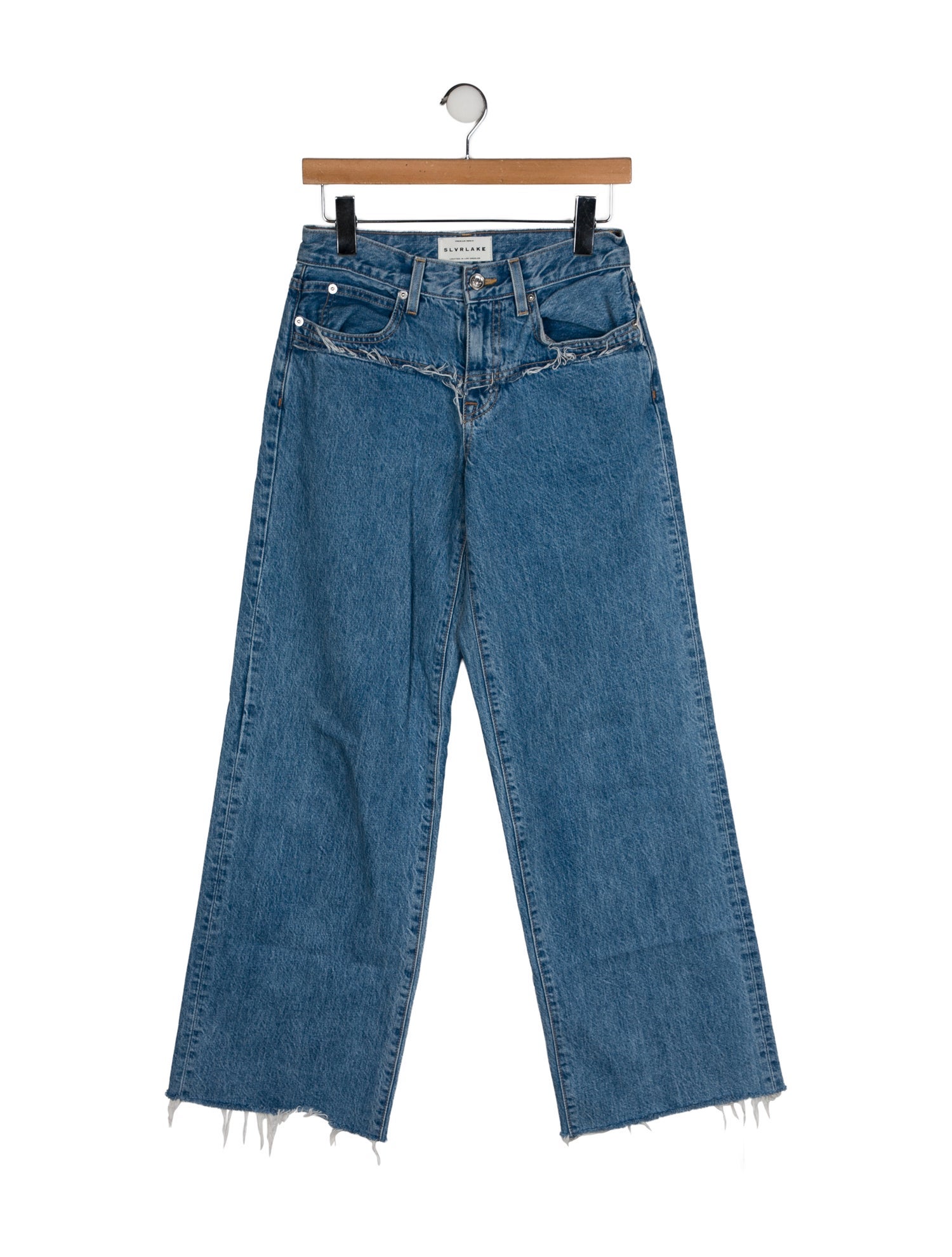 SLVRLAKE Mid-Rise Wide Leg Jeans