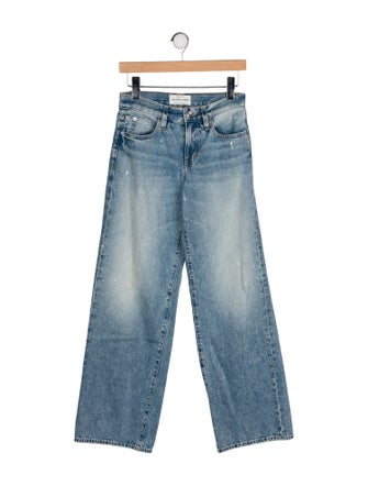 SLVRLAKE Mid-Rise Wide Leg Jeans