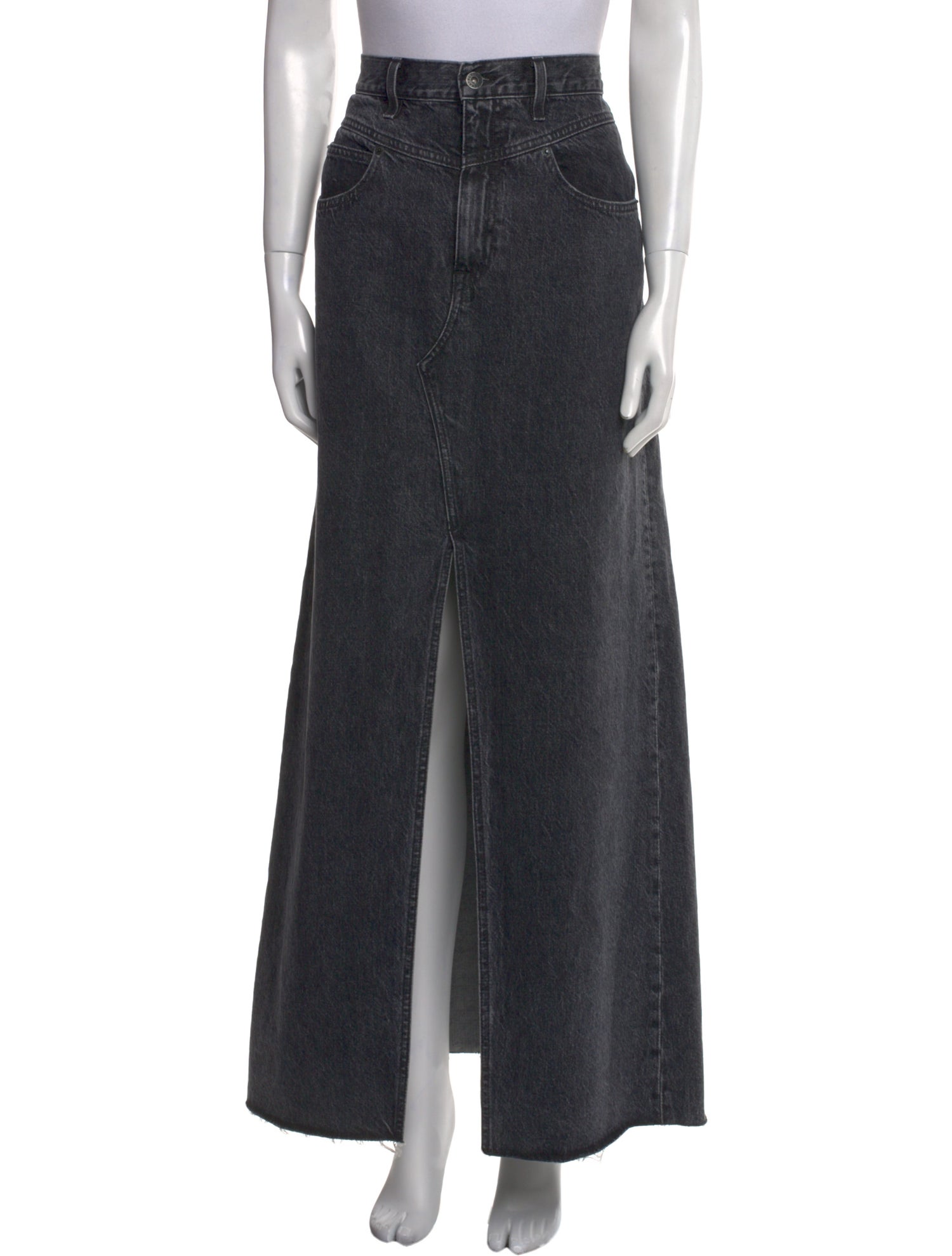 SLVRLAKE Distressed Accents Long Skirt