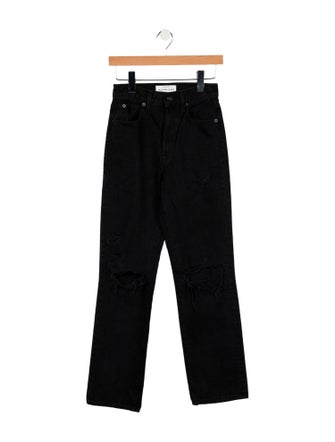 SLVRLAKE High-Rise Straight Leg Jeans