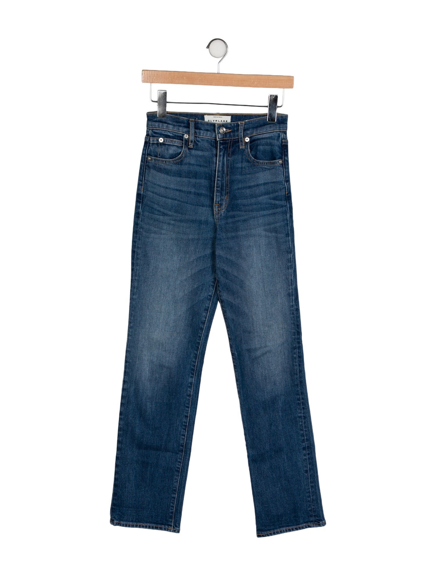 SLVRLAKE Mid-Rise Straight Leg Jeans