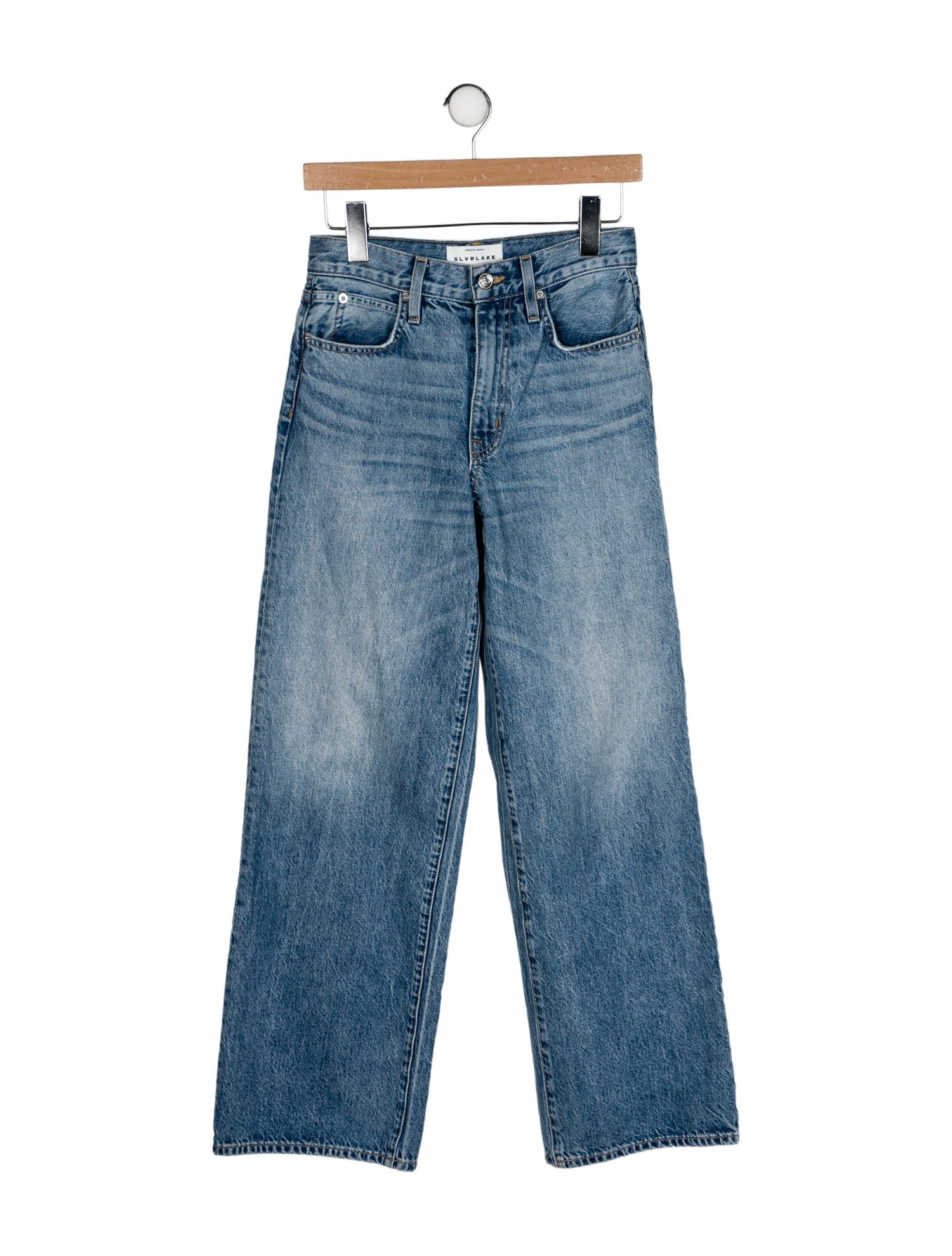 SLVRLAKE Mid-Rise Wide Leg Jeans