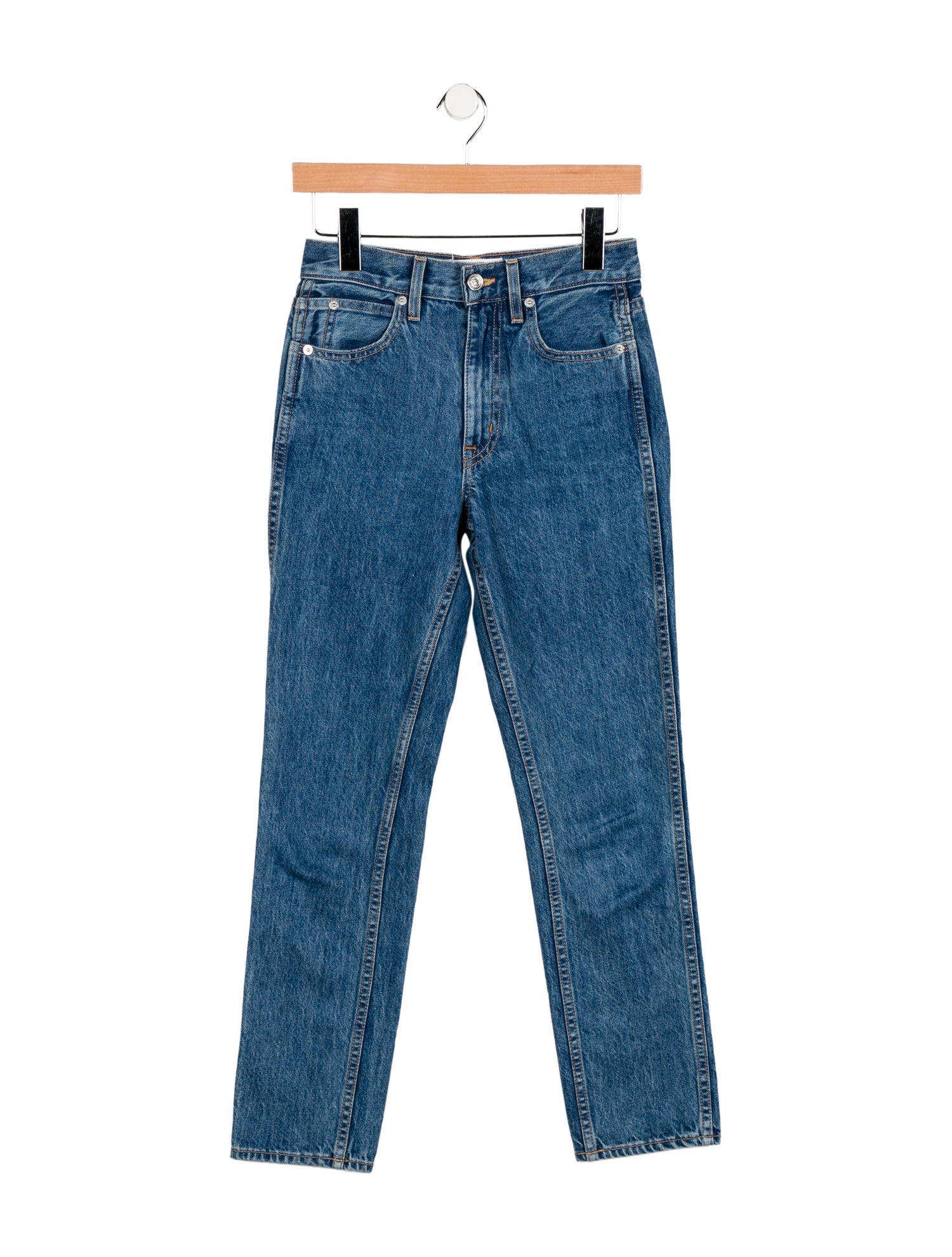 SLVRLAKE Mid-Rise Straight Leg Jeans