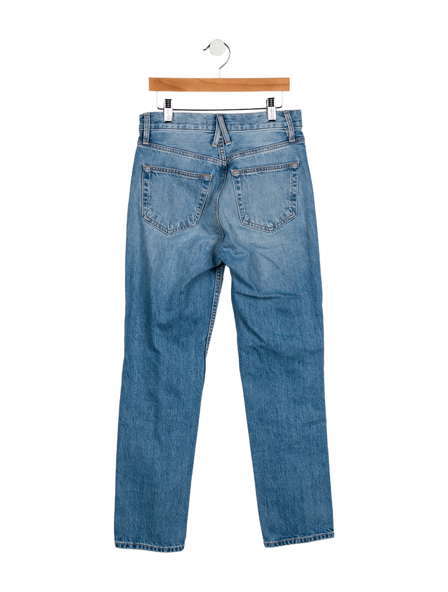 SLVRLAKE Mid-Rise Straight Leg Jeans
