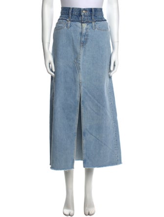 SLVRLAKE Raw-Edge Trim Midi Length Skirt